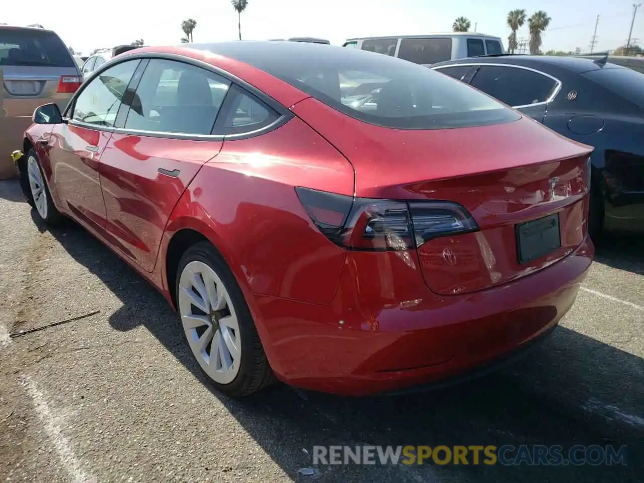 3 Photograph of a damaged car 5YJ3E1EB4MF855628 TESLA MODEL 3 2021