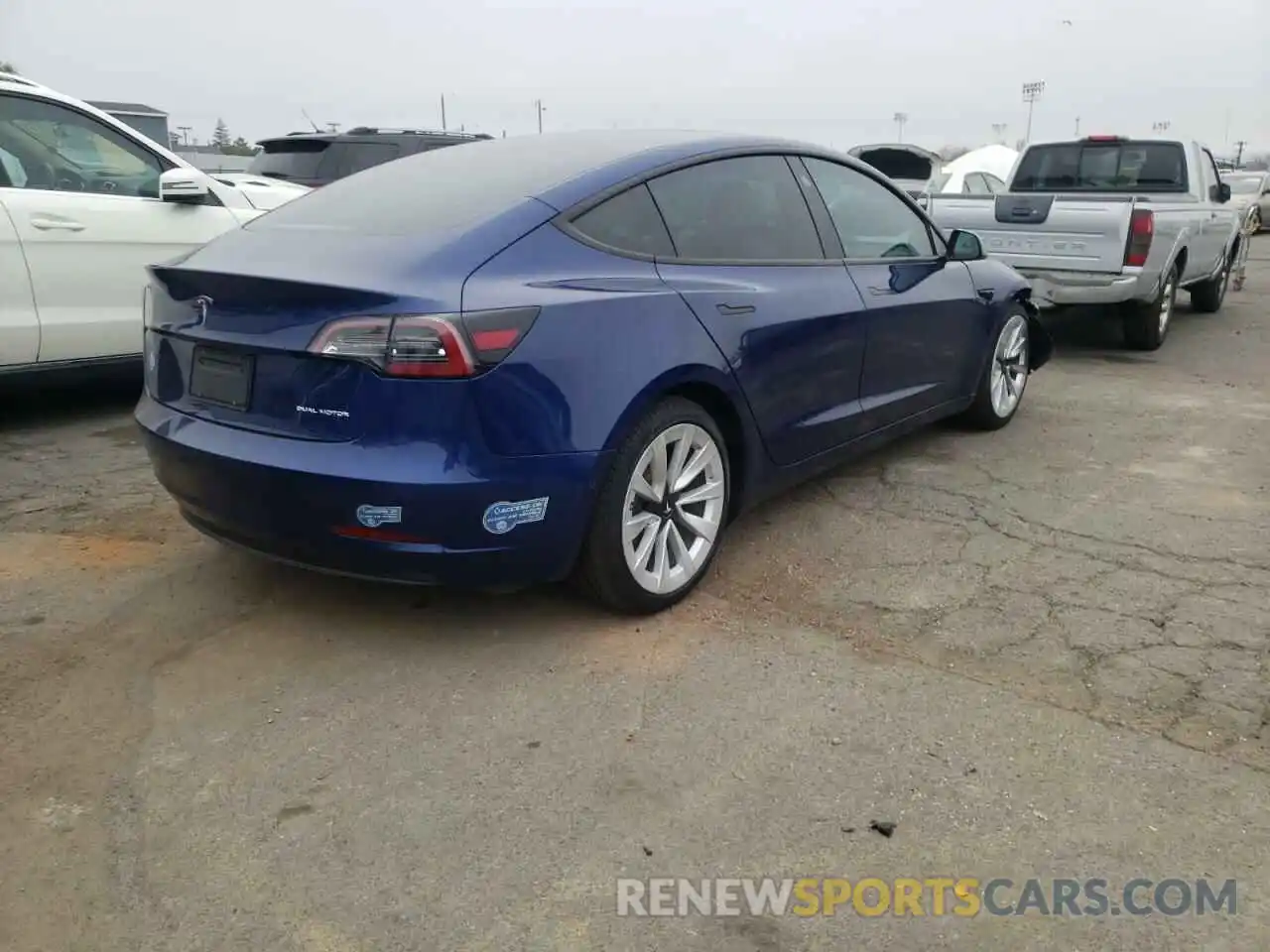 4 Фотография поврежденного автомобиля 5YJ3E1EB4MF865222 TESLA MODEL 3 2021