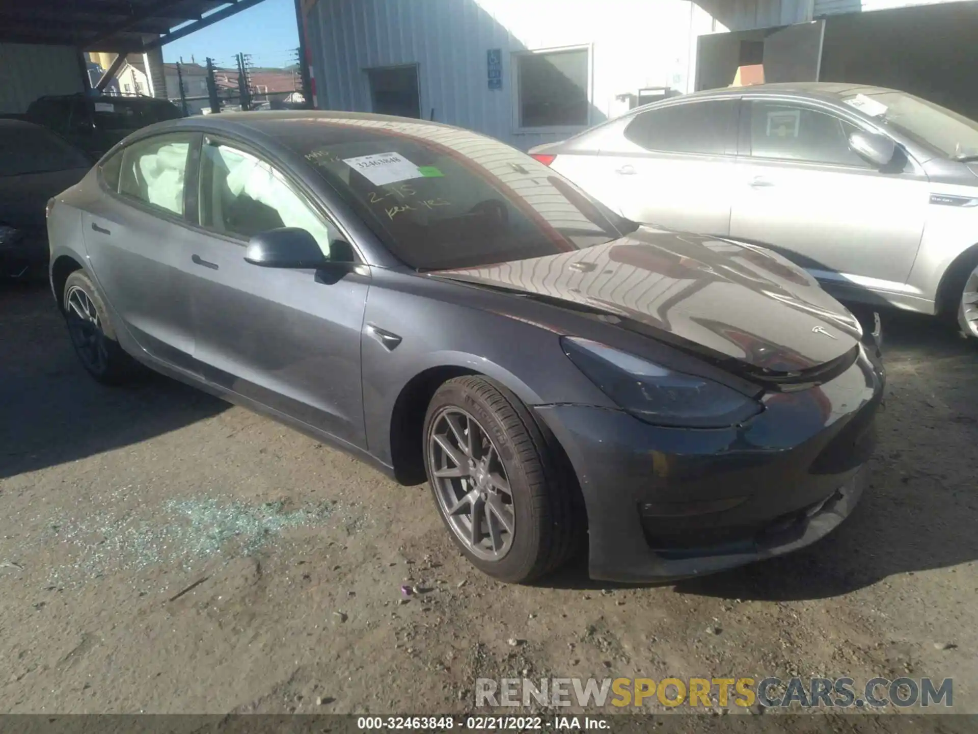 1 Фотография поврежденного автомобиля 5YJ3E1EB4MF874955 TESLA MODEL 3 2021