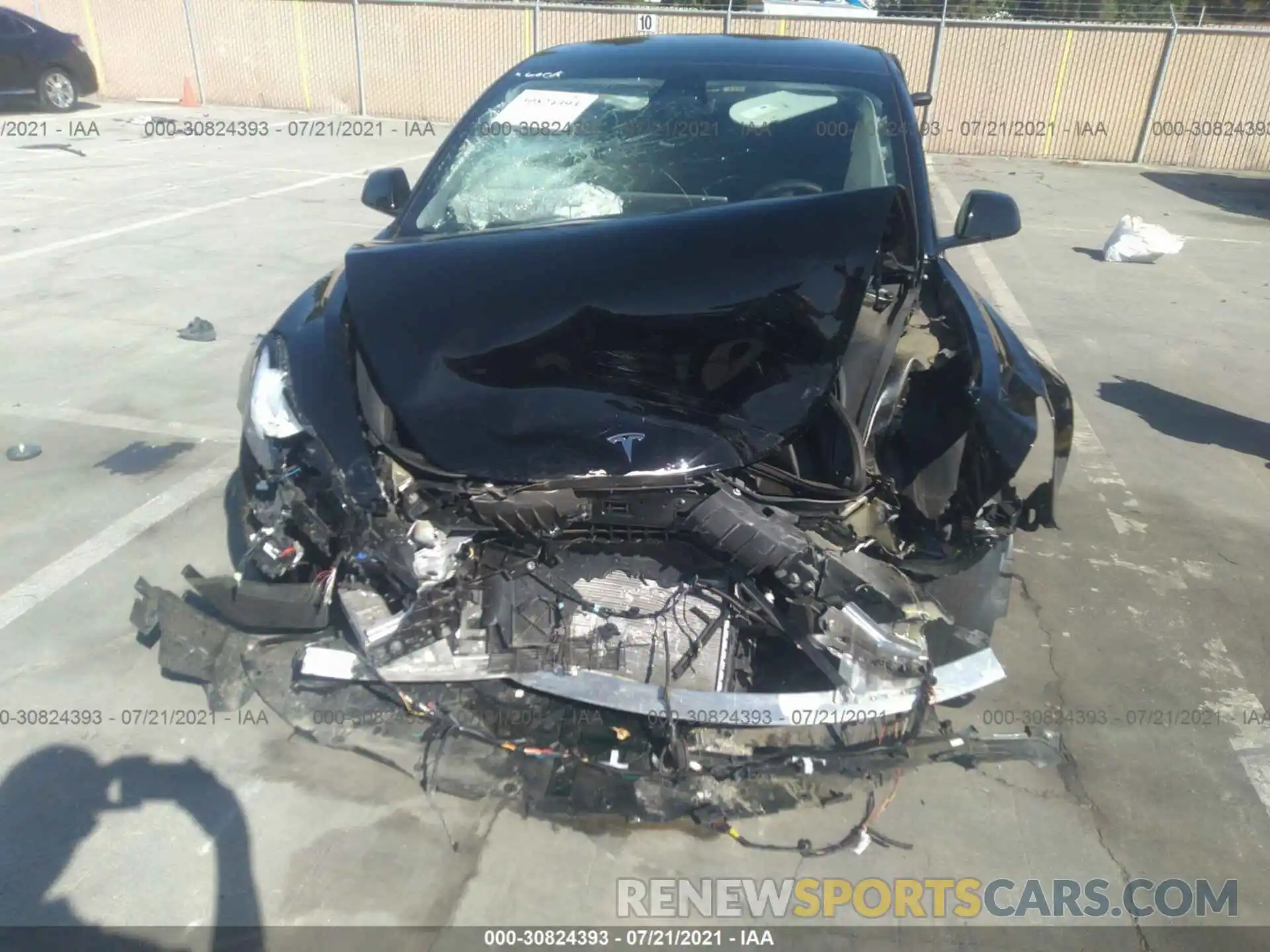 6 Photograph of a damaged car 5YJ3E1EB4MF877340 TESLA MODEL 3 2021