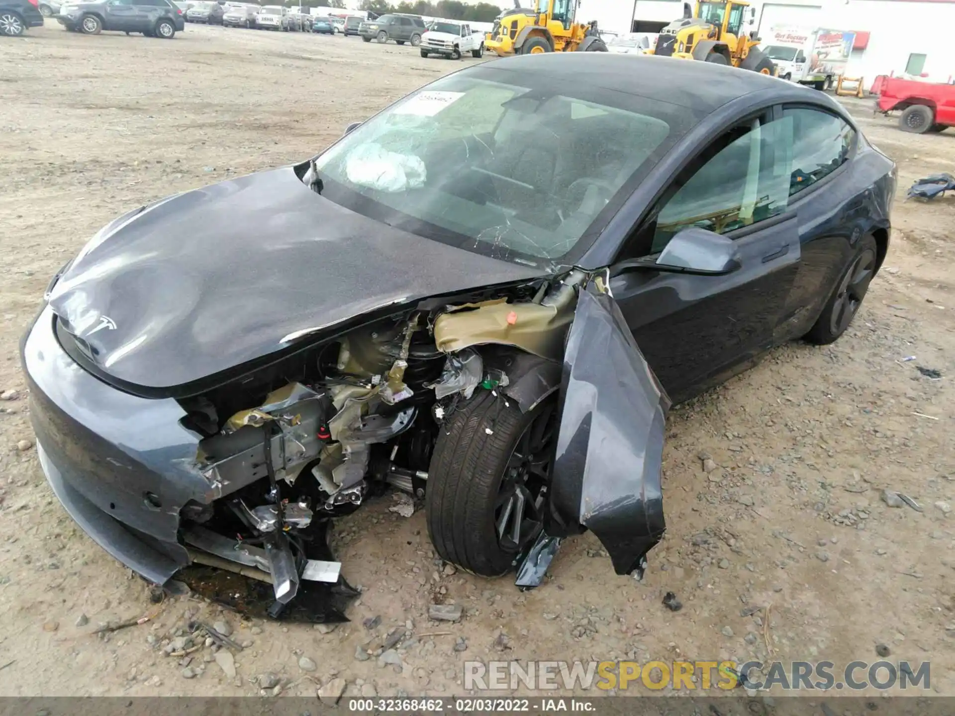 2 Photograph of a damaged car 5YJ3E1EB4MF901930 TESLA MODEL 3 2021