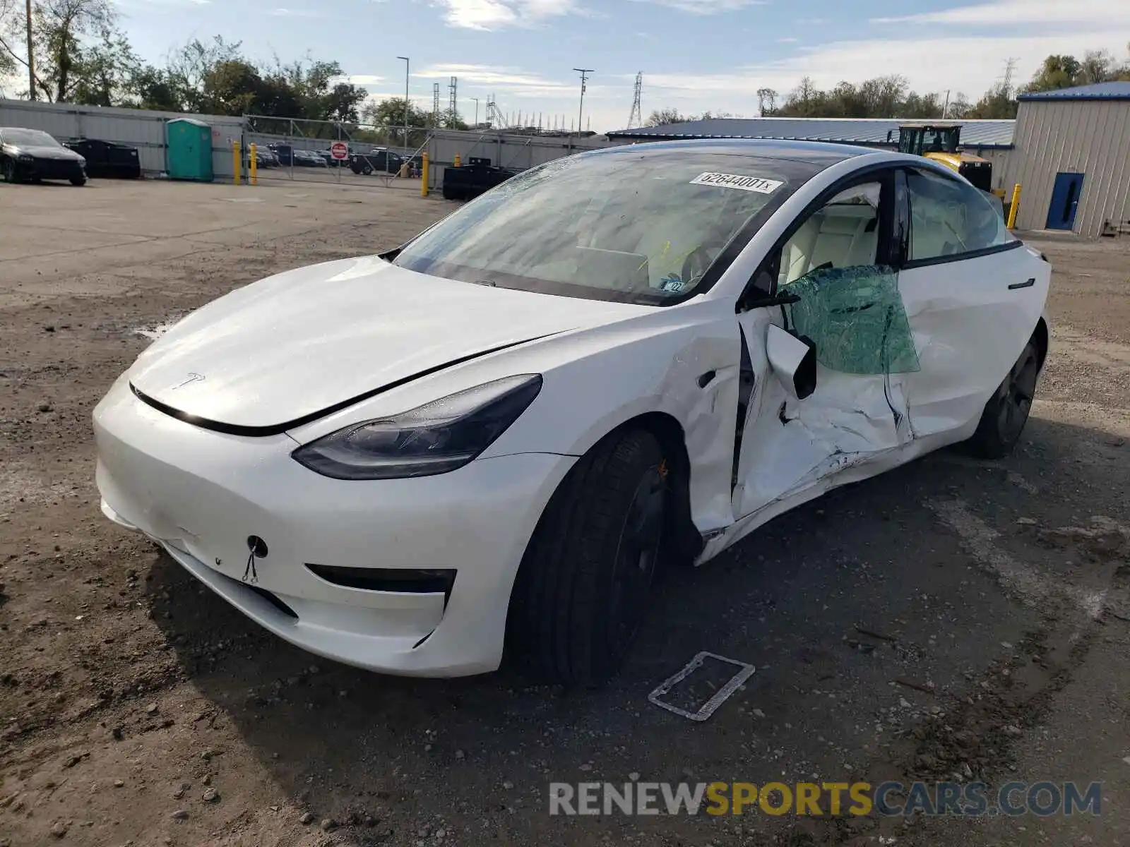 2 Photograph of a damaged car 5YJ3E1EB4MF919229 TESLA MODEL 3 2021