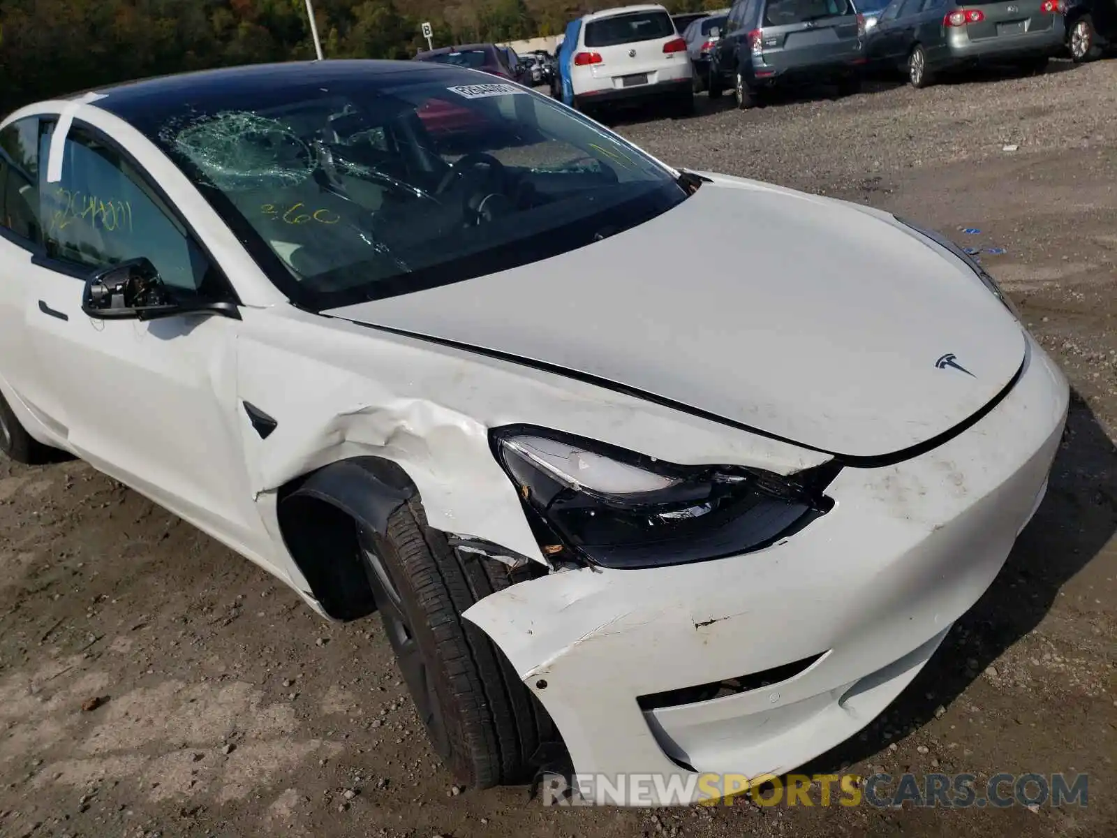 9 Photograph of a damaged car 5YJ3E1EB4MF919229 TESLA MODEL 3 2021