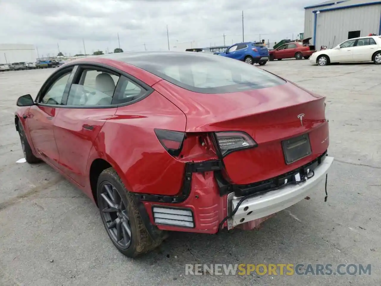 3 Photograph of a damaged car 5YJ3E1EB4MF927069 TESLA MODEL 3 2021