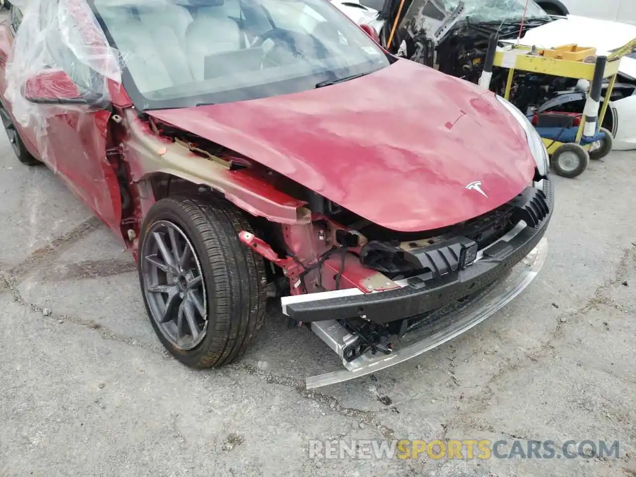 9 Photograph of a damaged car 5YJ3E1EB4MF927069 TESLA MODEL 3 2021