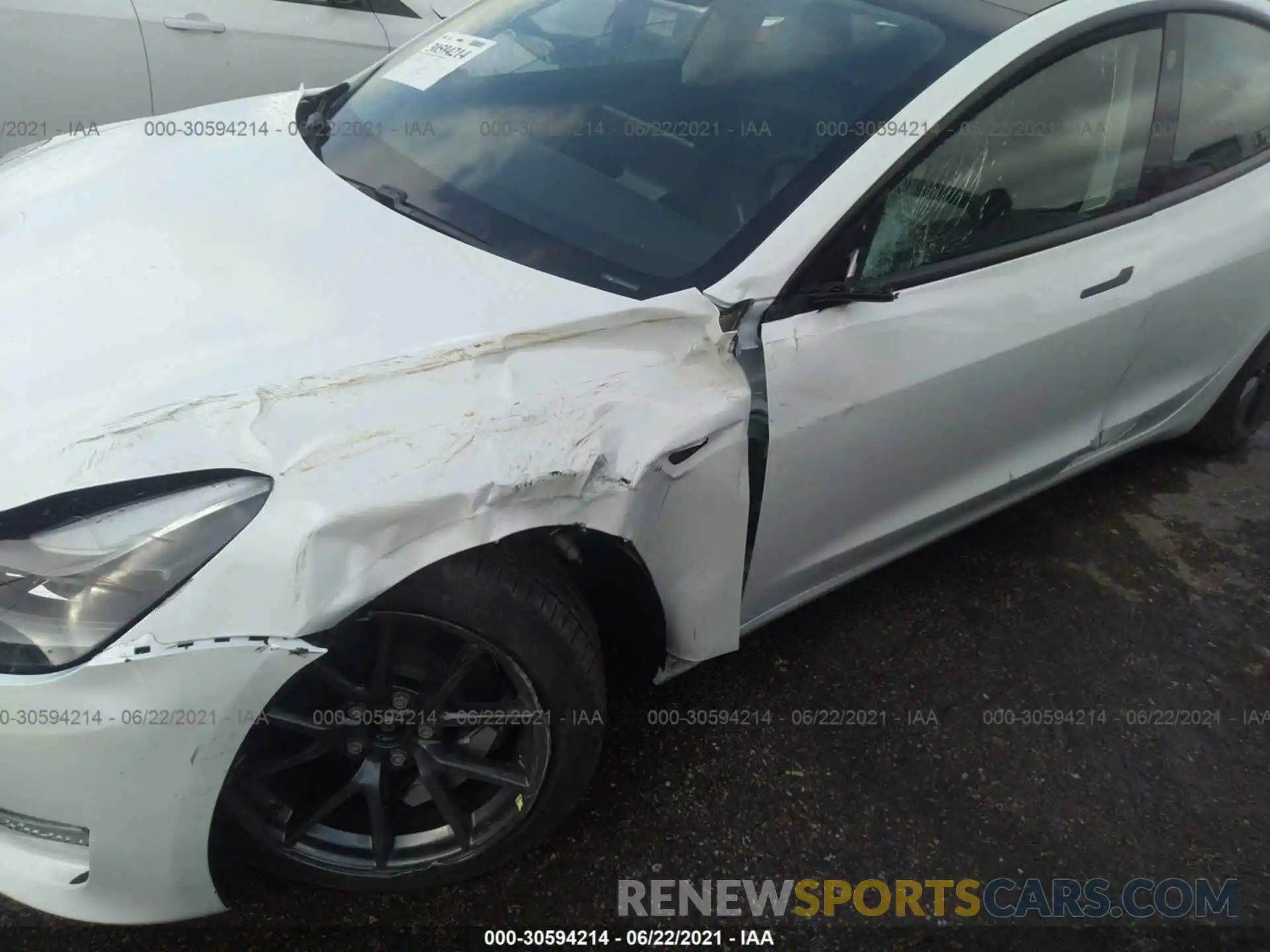 6 Photograph of a damaged car 5YJ3E1EB4MF983433 TESLA MODEL 3 2021