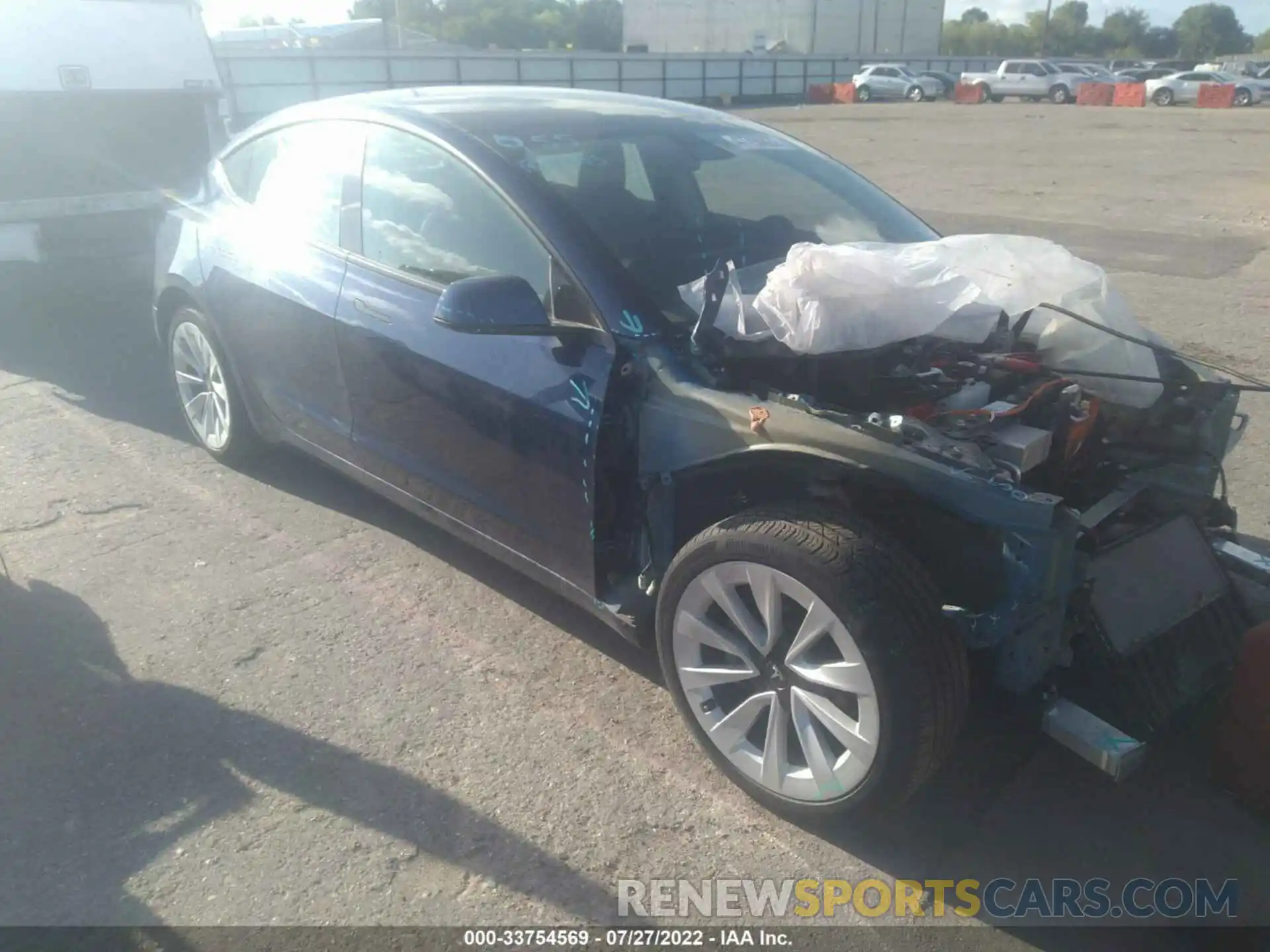 1 Photograph of a damaged car 5YJ3E1EB4MF983609 TESLA MODEL 3 2021