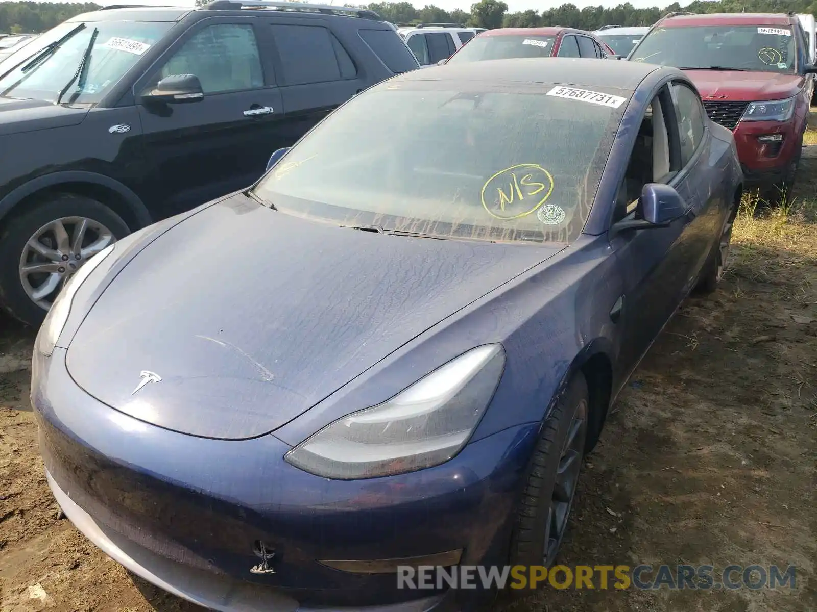 2 Фотография поврежденного автомобиля 5YJ3E1EB4MF992701 TESLA MODEL 3 2021