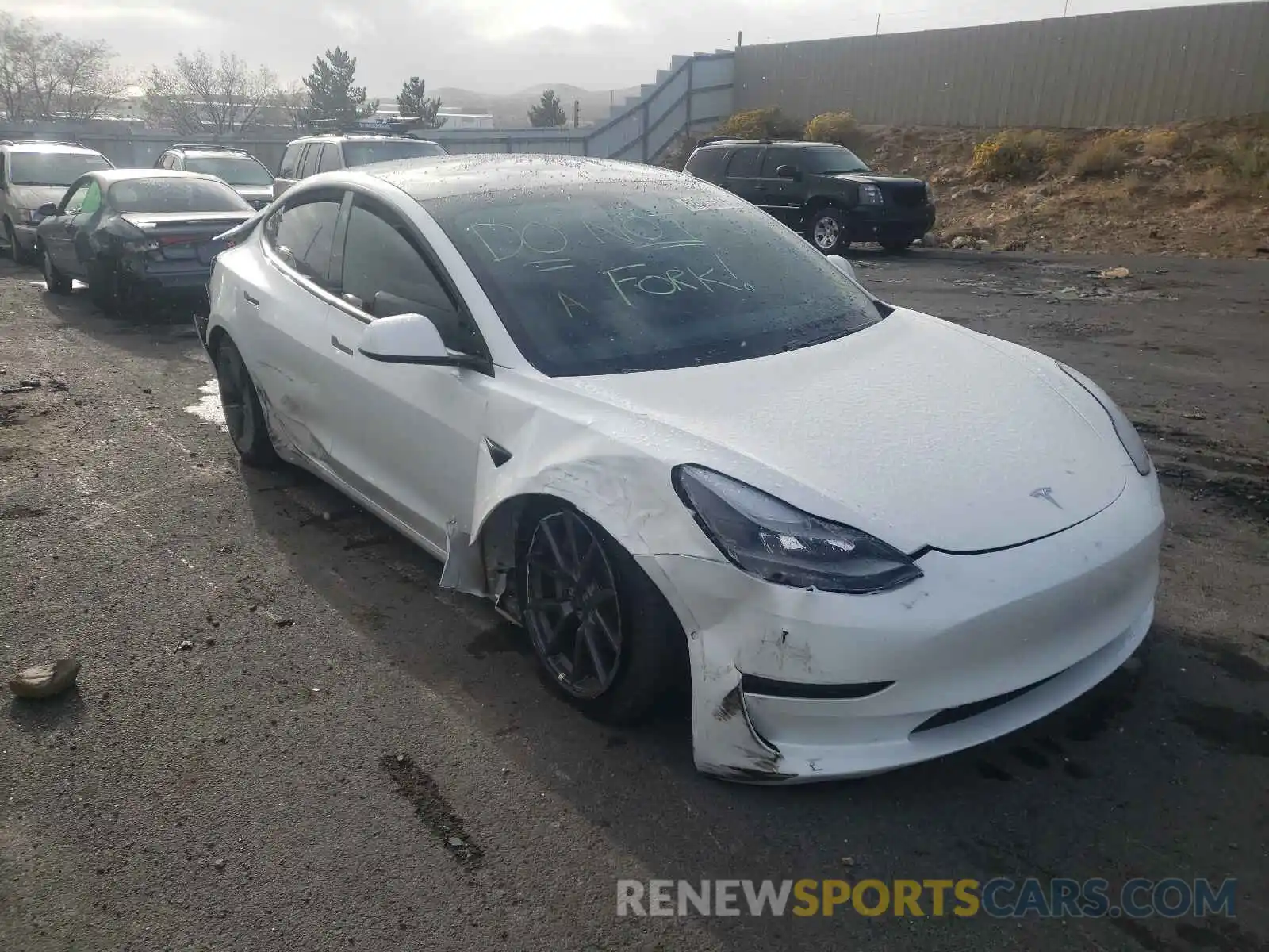 1 Фотография поврежденного автомобиля 5YJ3E1EB4MF999079 TESLA MODEL 3 2021