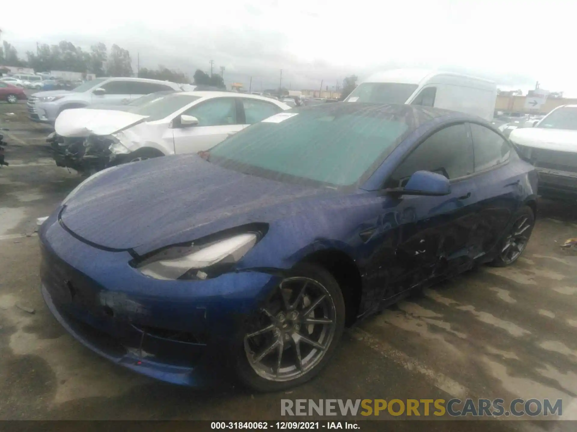 2 Photograph of a damaged car 5YJ3E1EB5MF006625 TESLA MODEL 3 2021