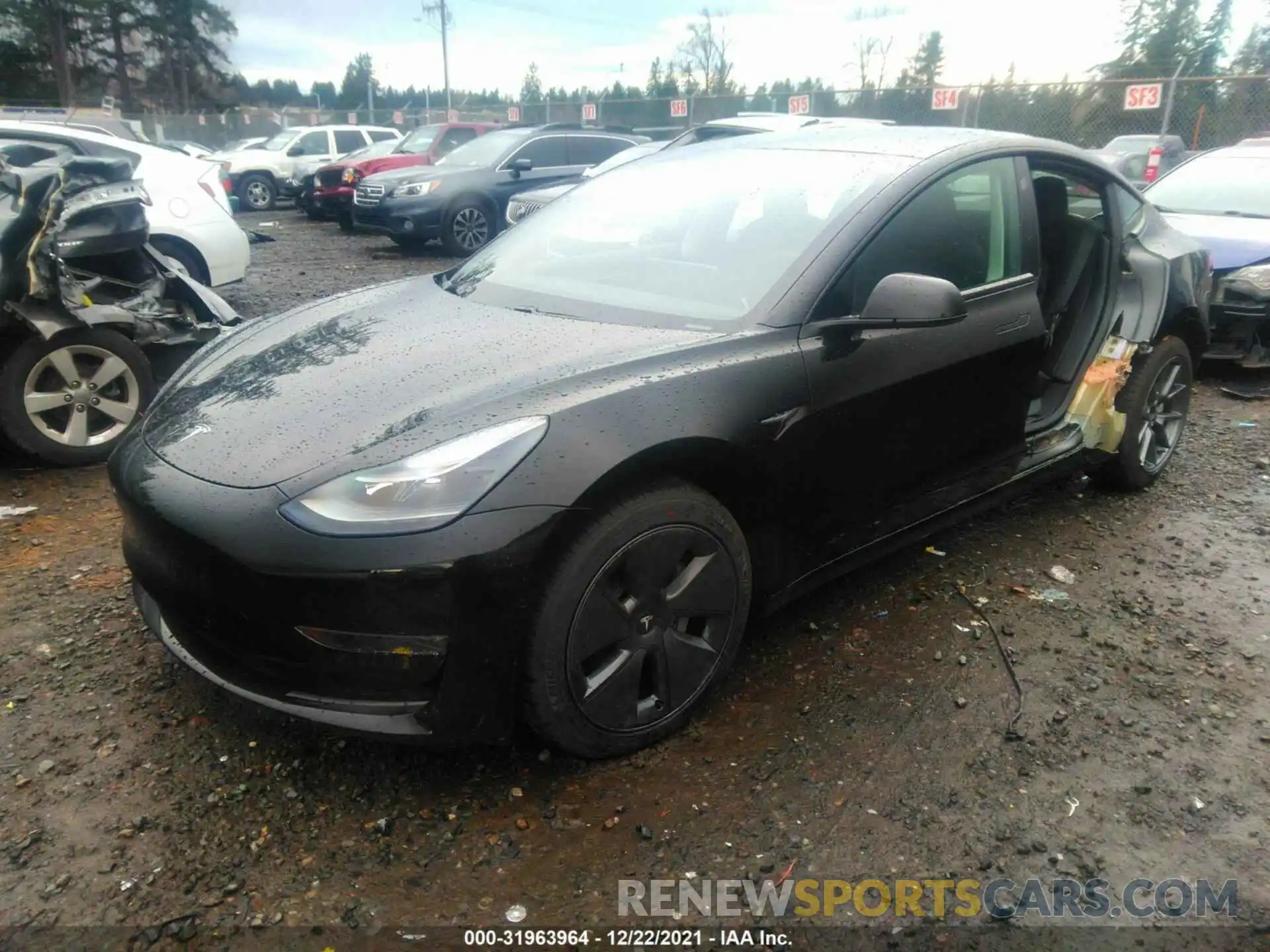 2 Photograph of a damaged car 5YJ3E1EB5MF066887 TESLA MODEL 3 2021