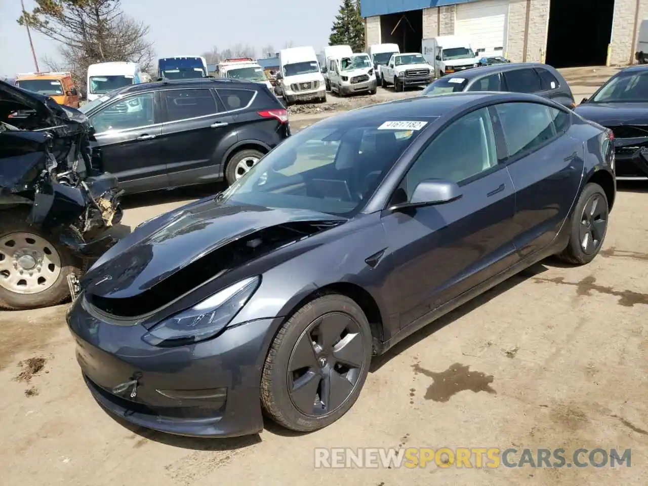 2 Фотография поврежденного автомобиля 5YJ3E1EB5MF067490 TESLA MODEL 3 2021