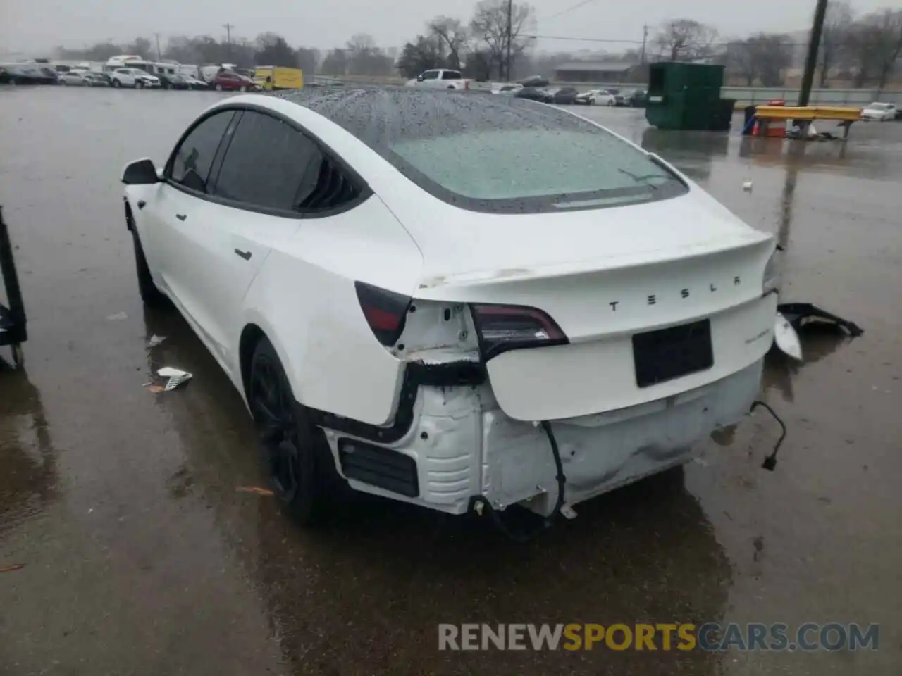 3 Photograph of a damaged car 5YJ3E1EB5MF855136 TESLA MODEL 3 2021