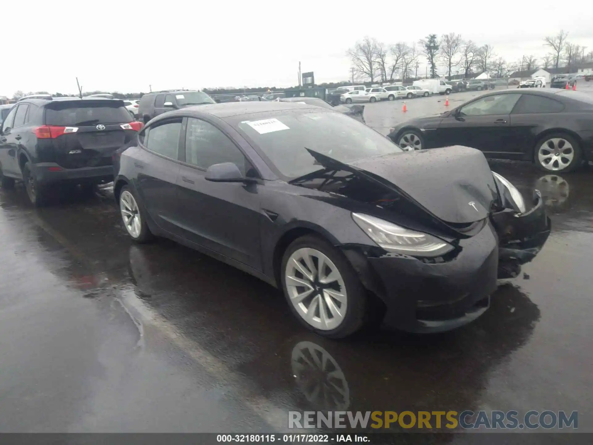 1 Photograph of a damaged car 5YJ3E1EB5MF855623 TESLA MODEL 3 2021