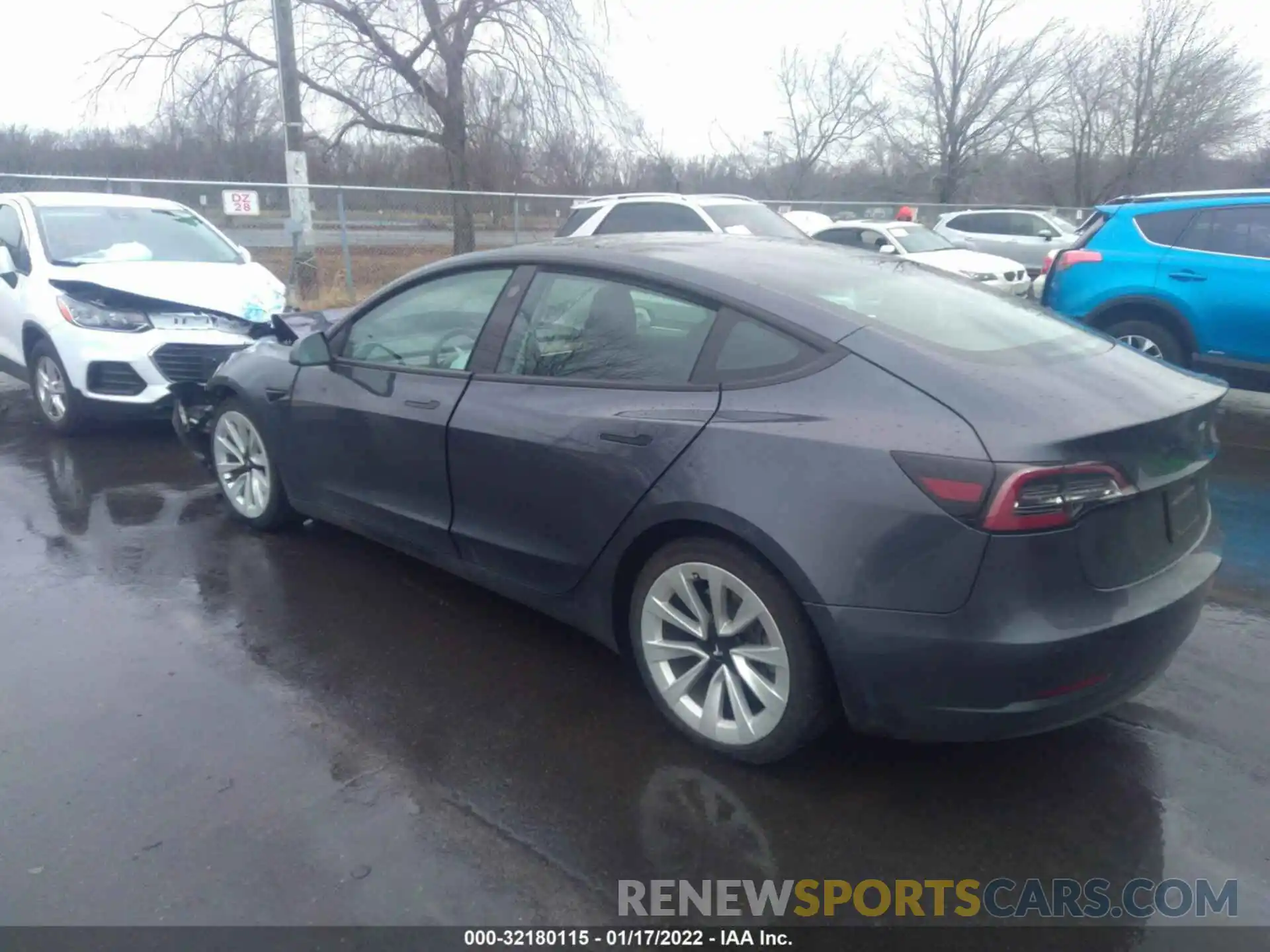 3 Photograph of a damaged car 5YJ3E1EB5MF855623 TESLA MODEL 3 2021