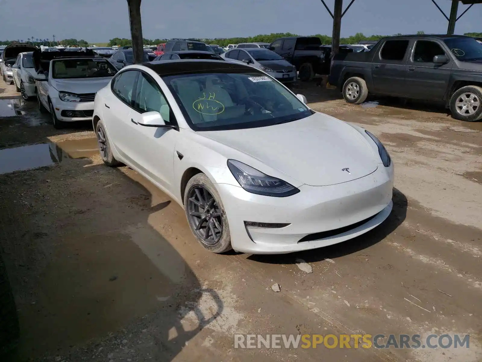 1 Фотография поврежденного автомобиля 5YJ3E1EB5MF858621 TESLA MODEL 3 2021