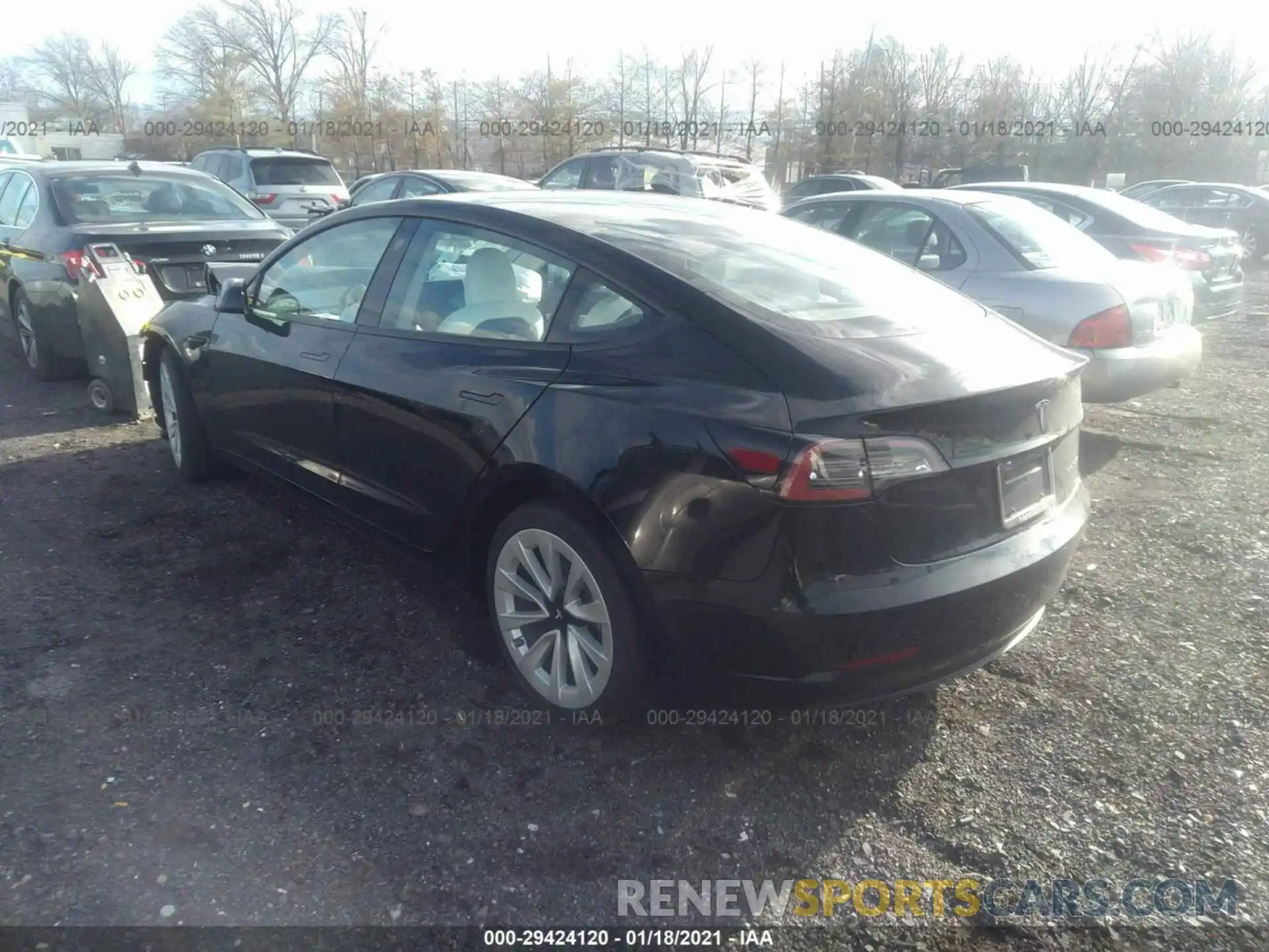 3 Photograph of a damaged car 5YJ3E1EB5MF860417 TESLA MODEL 3 2021