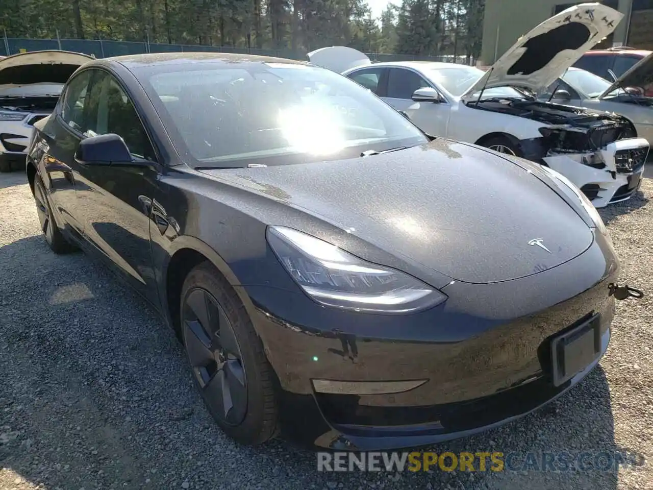 1 Фотография поврежденного автомобиля 5YJ3E1EB5MF861938 TESLA MODEL 3 2021