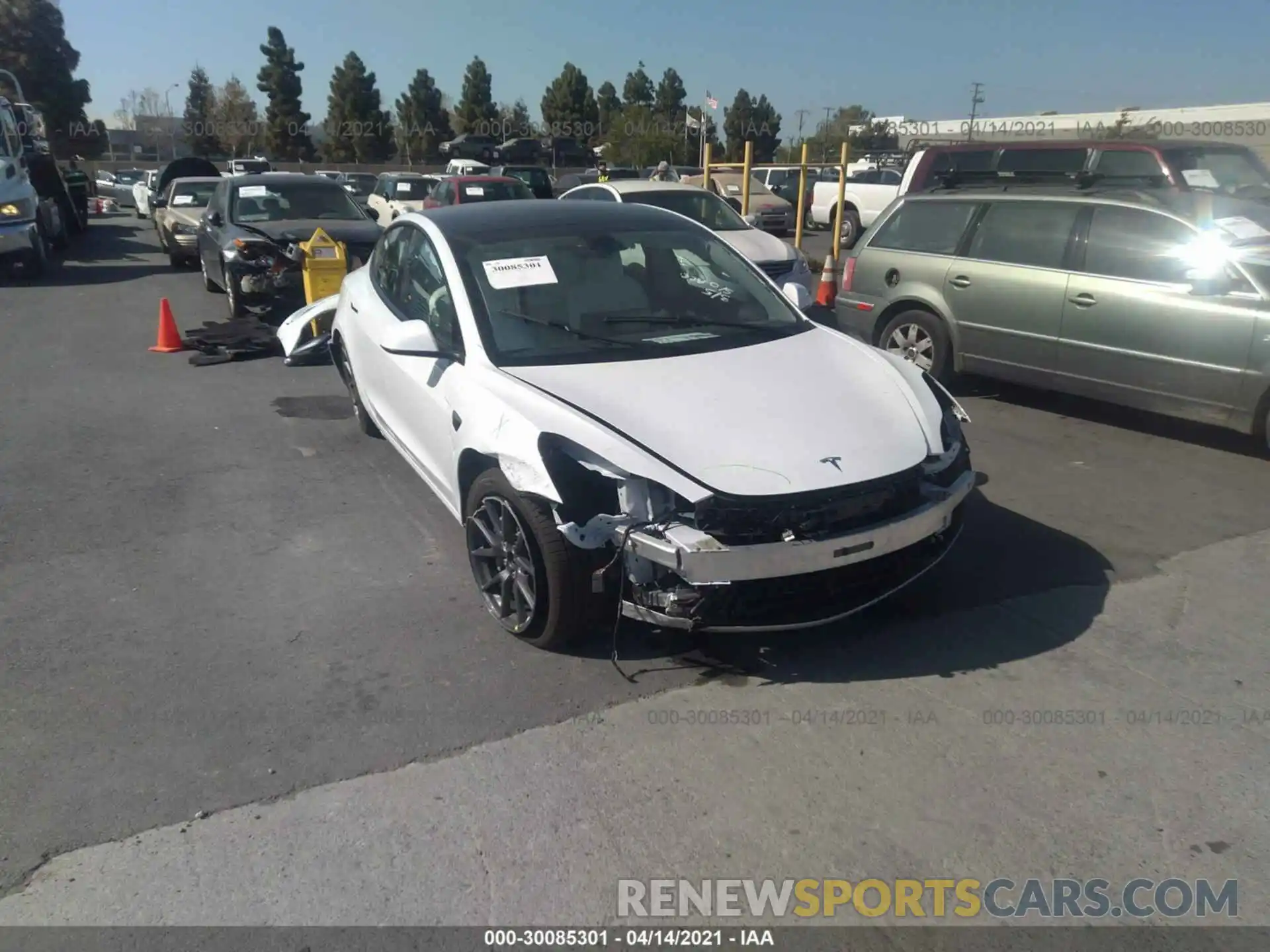 6 Photograph of a damaged car 5YJ3E1EB5MF876181 TESLA MODEL 3 2021