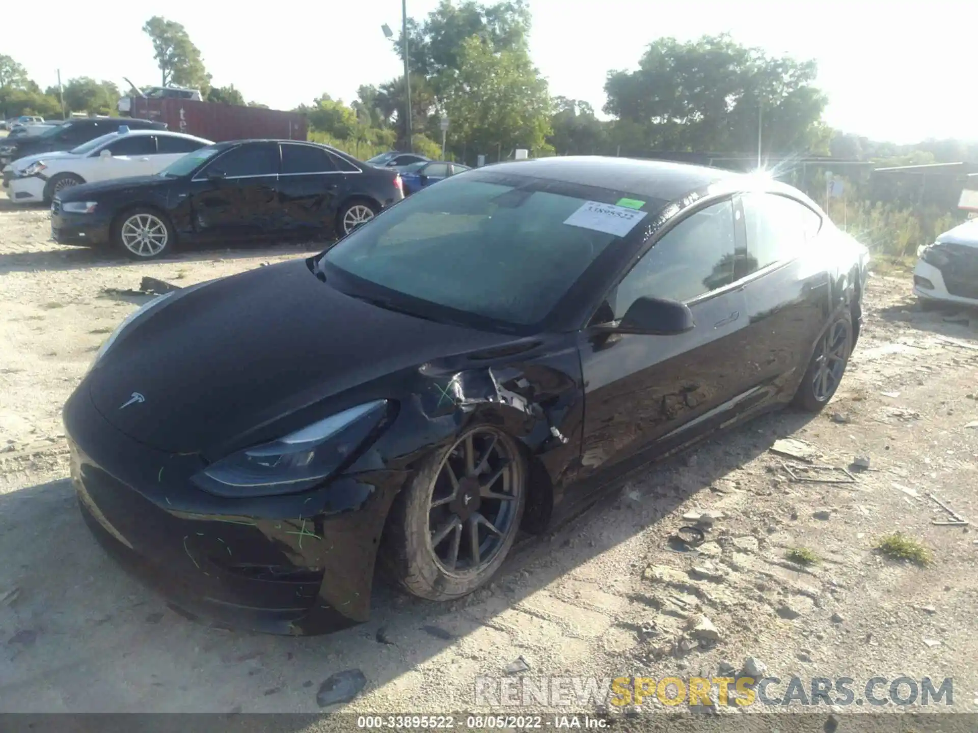 2 Photograph of a damaged car 5YJ3E1EB5MF902620 TESLA MODEL 3 2021