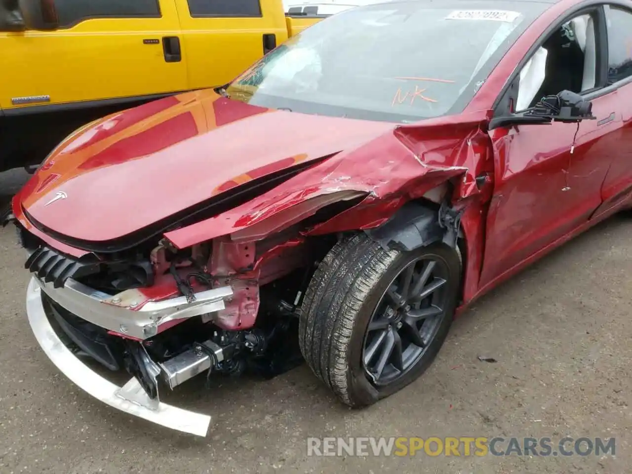 9 Photograph of a damaged car 5YJ3E1EB5MF916033 TESLA MODEL 3 2021