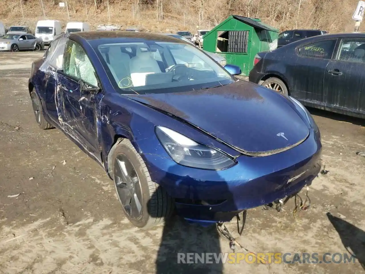 1 Фотография поврежденного автомобиля 5YJ3E1EB5MF919269 TESLA MODEL 3 2021