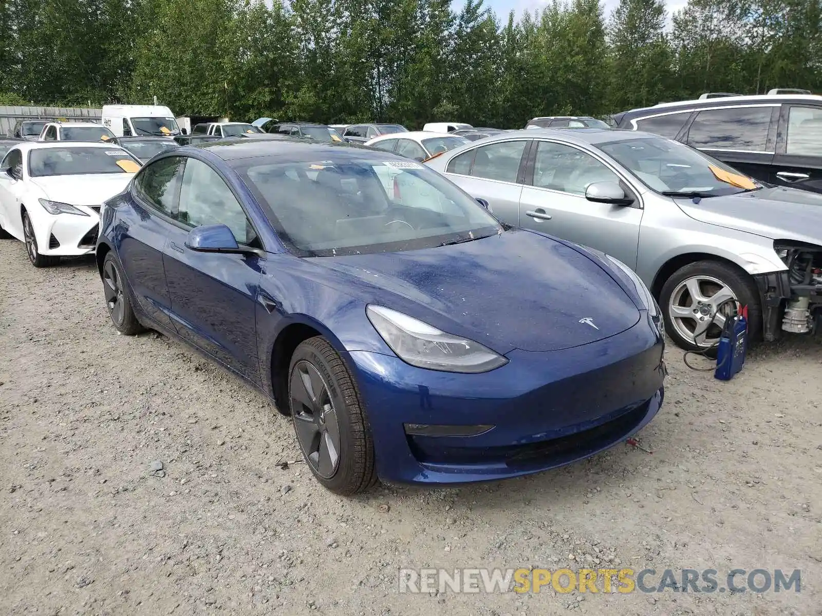 1 Photograph of a damaged car 5YJ3E1EB5MF924598 TESLA MODEL 3 2021