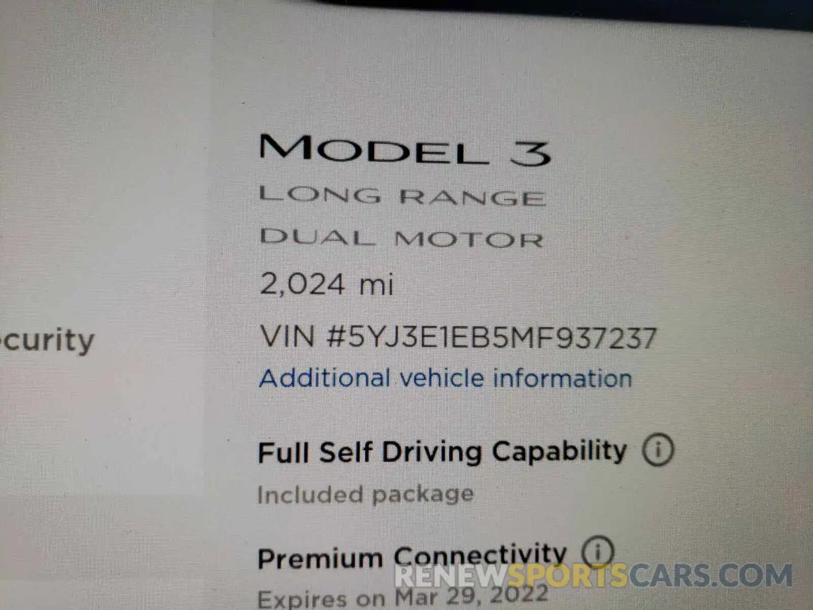 8 Фотография поврежденного автомобиля 5YJ3E1EB5MF937237 TESLA MODEL 3 2021