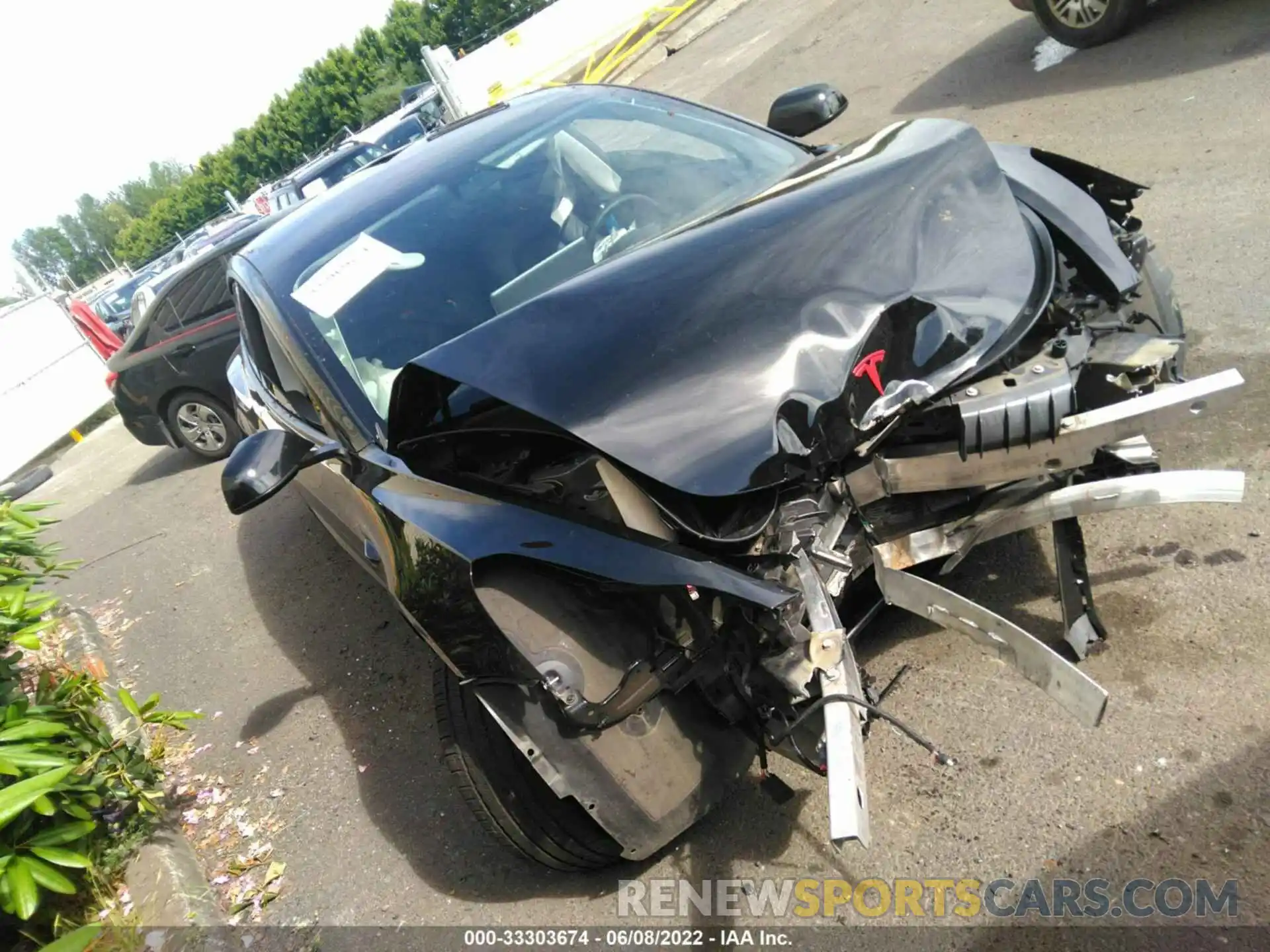 1 Photograph of a damaged car 5YJ3E1EB5MF937335 TESLA MODEL 3 2021