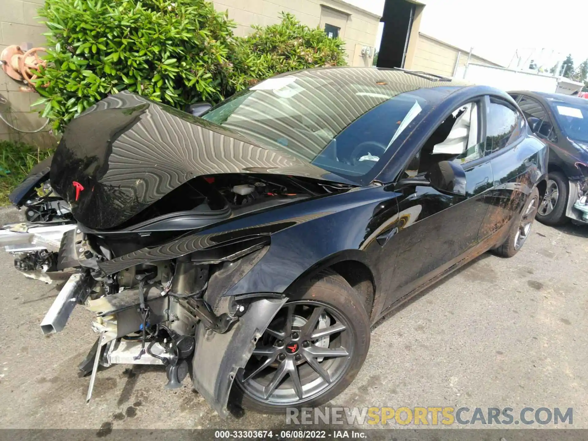 2 Photograph of a damaged car 5YJ3E1EB5MF937335 TESLA MODEL 3 2021