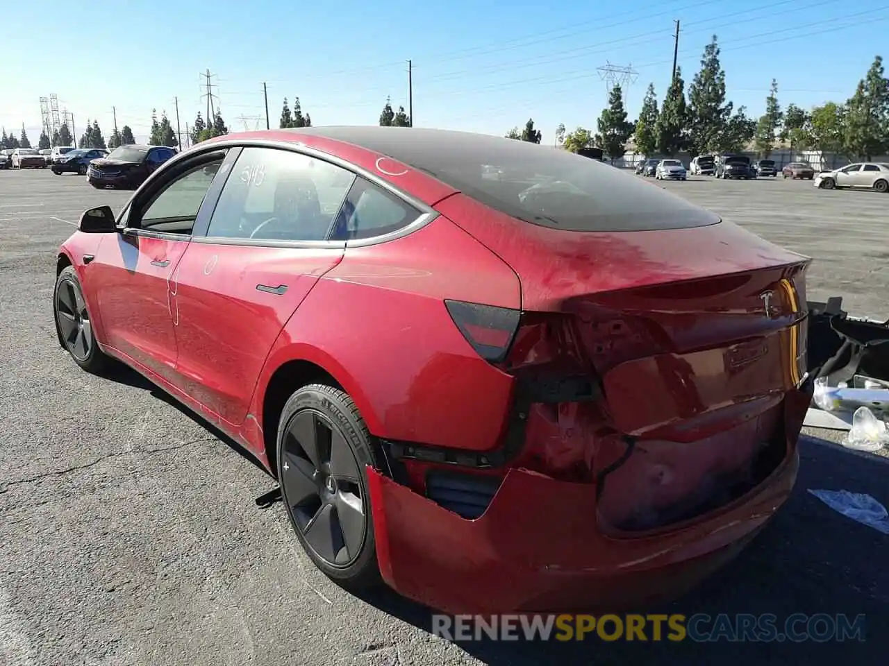 3 Photograph of a damaged car 5YJ3E1EB5MF939179 TESLA MODEL 3 2021