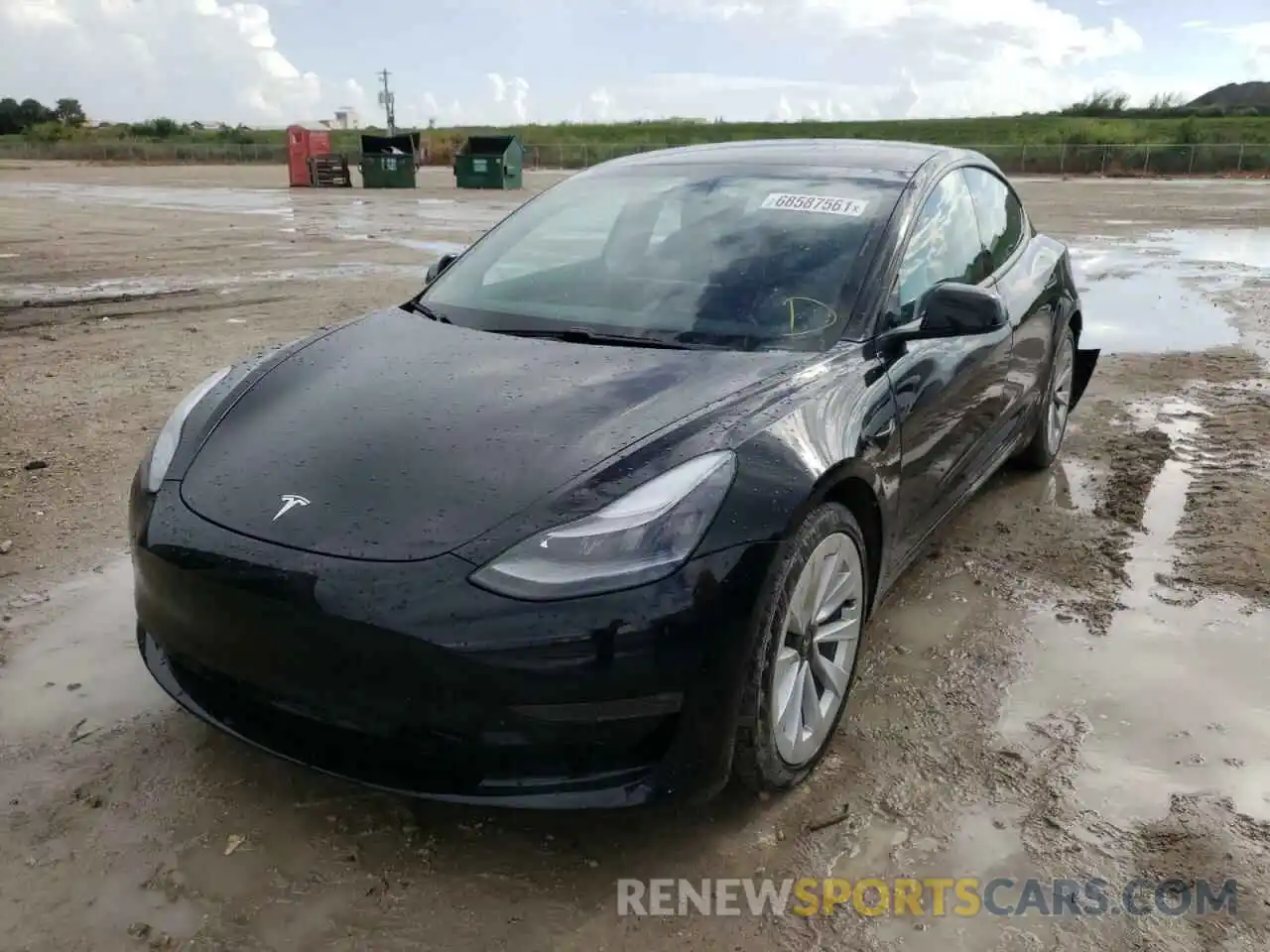 2 Photograph of a damaged car 5YJ3E1EB5MF974966 TESLA MODEL 3 2021