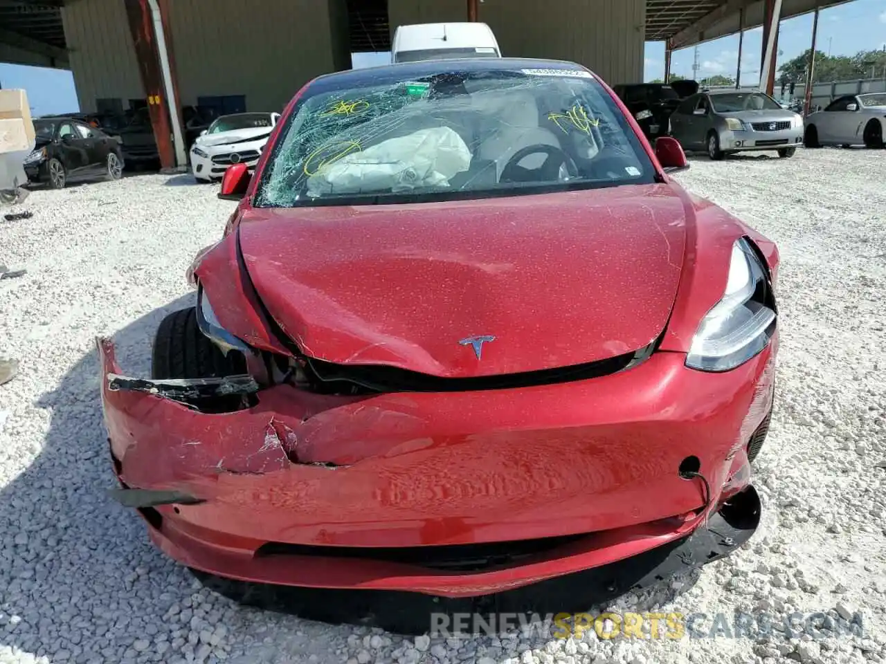 9 Photograph of a damaged car 5YJ3E1EB5MF983750 TESLA MODEL 3 2021