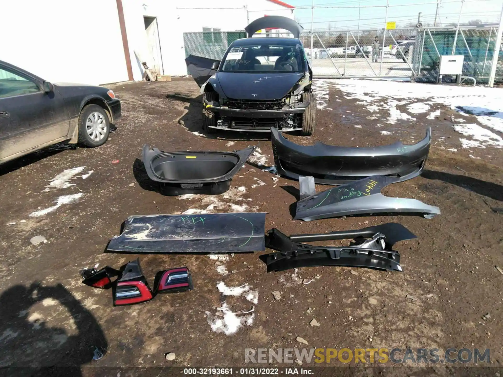 12 Photograph of a damaged car 5YJ3E1EB5MF983957 TESLA MODEL 3 2021