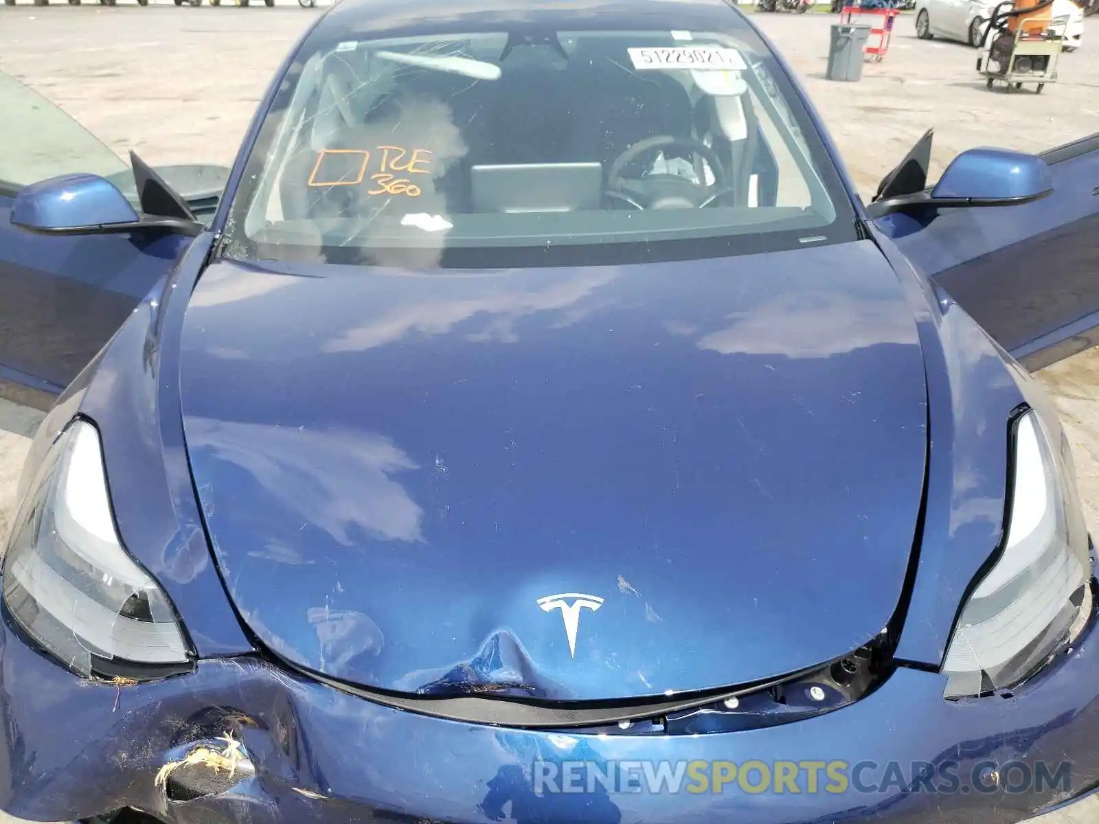 7 Photograph of a damaged car 5YJ3E1EB5MF984073 TESLA MODEL 3 2021