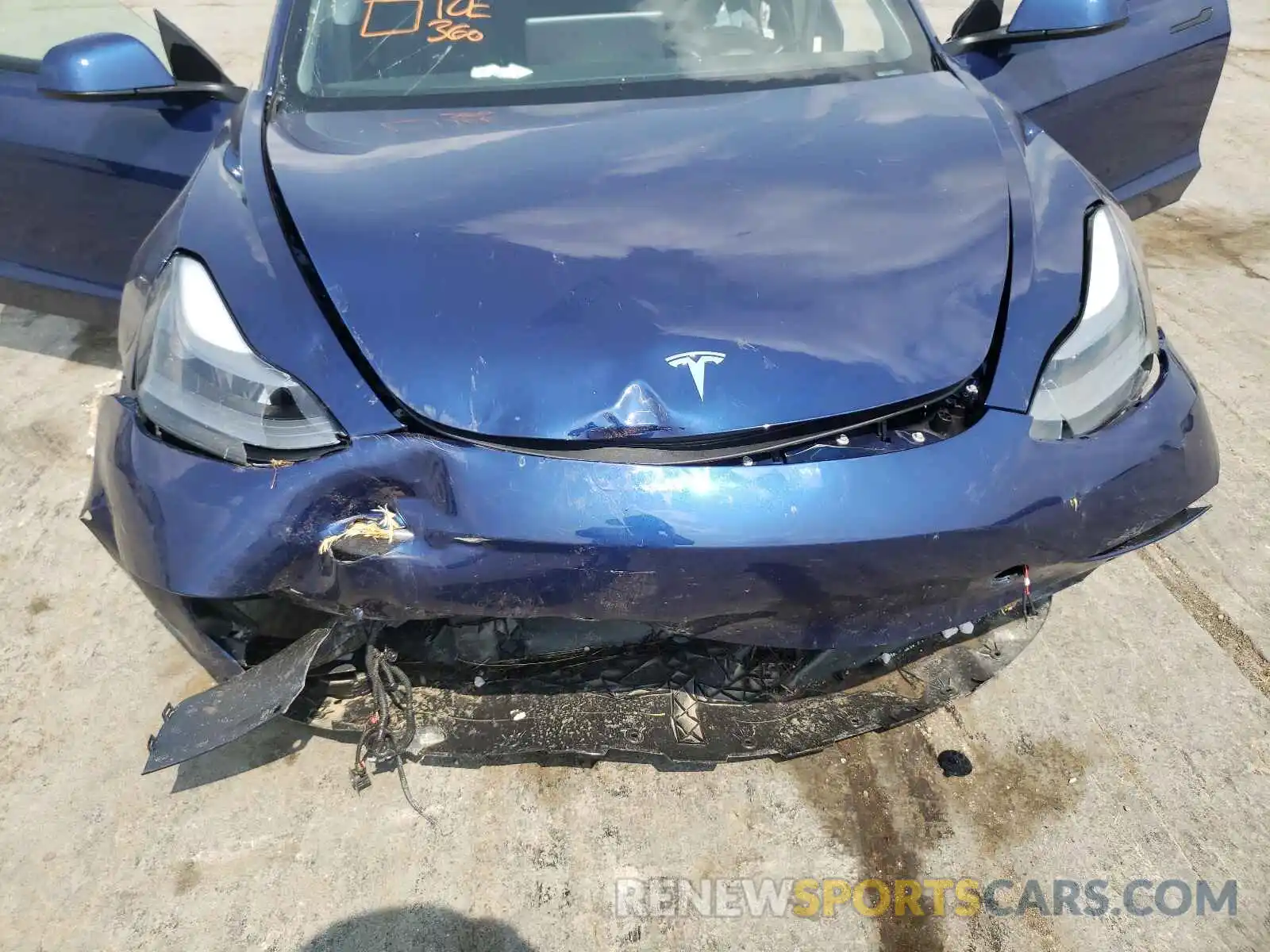 9 Photograph of a damaged car 5YJ3E1EB5MF984073 TESLA MODEL 3 2021