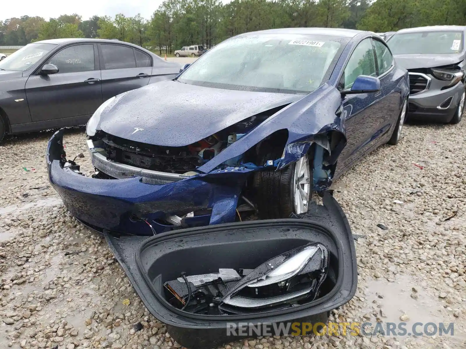 2 Photograph of a damaged car 5YJ3E1EB5MF990259 TESLA MODEL 3 2021