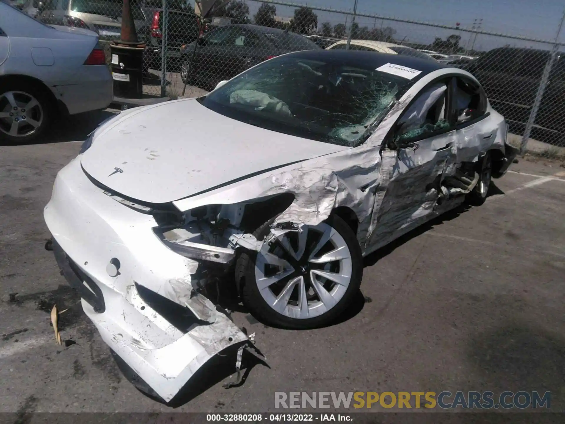 2 Photograph of a damaged car 5YJ3E1EB6MF010148 TESLA MODEL 3 2021