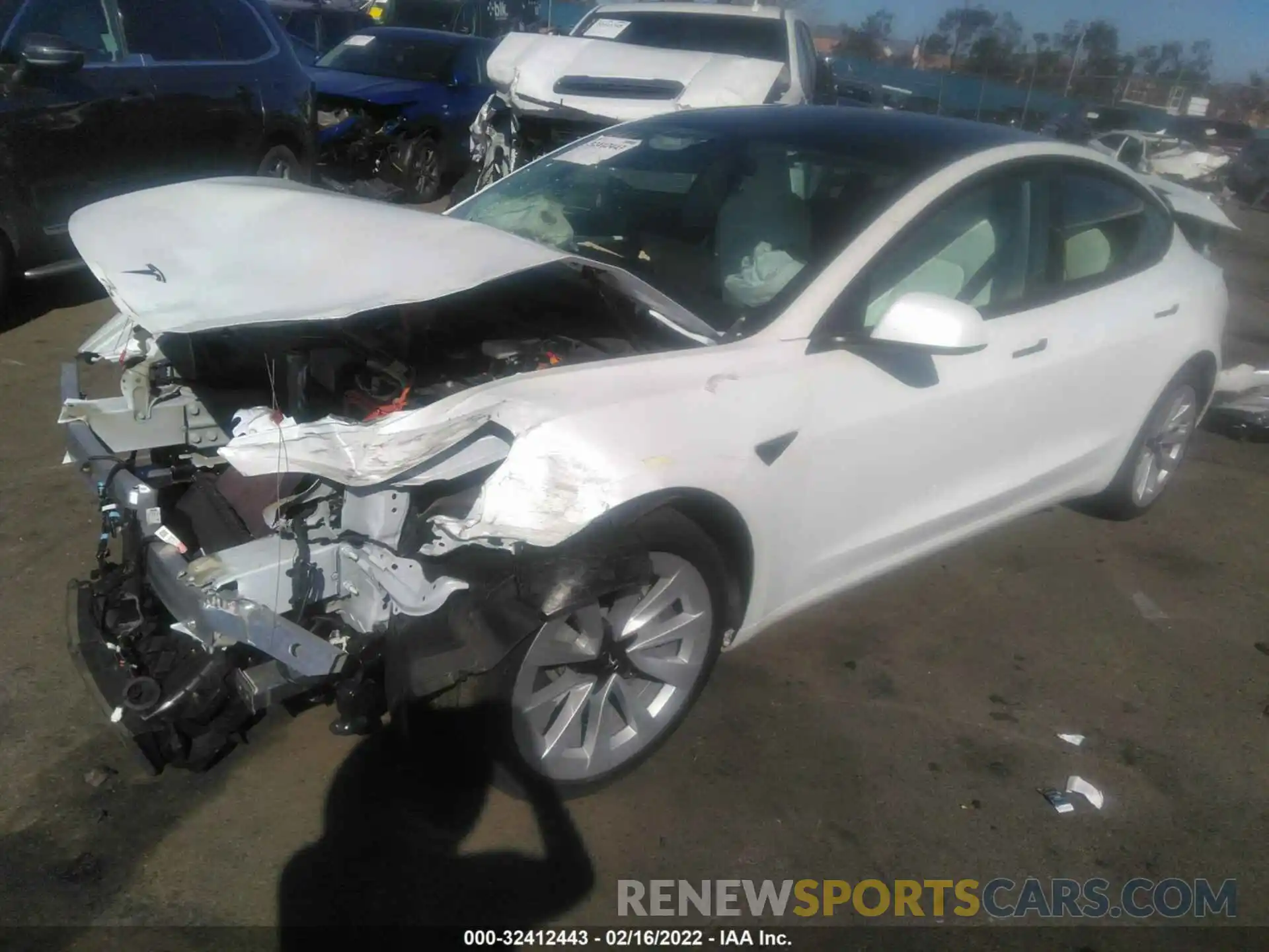 2 Photograph of a damaged car 5YJ3E1EB6MF046907 TESLA MODEL 3 2021