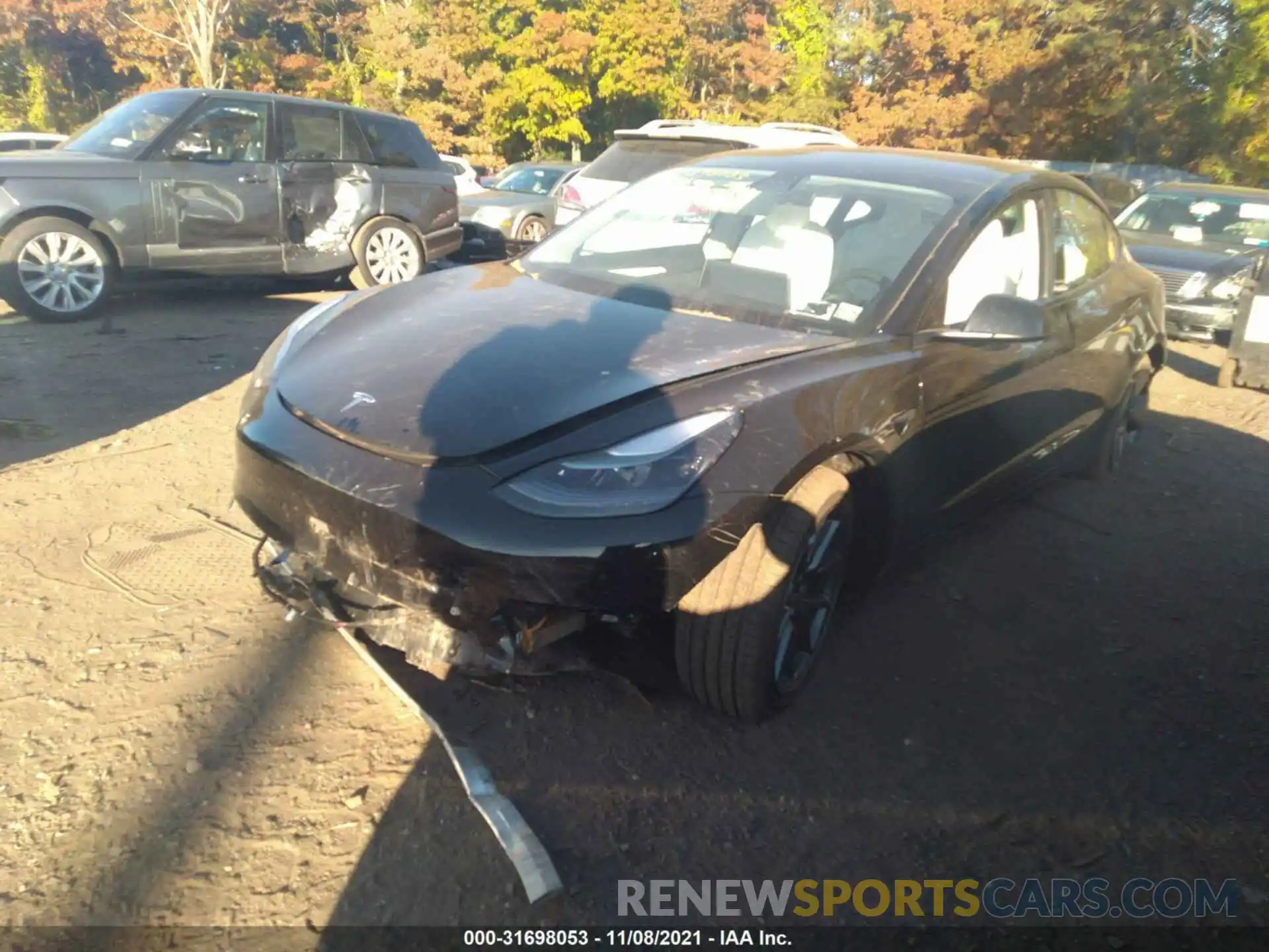 2 Photograph of a damaged car 5YJ3E1EB6MF053002 TESLA MODEL 3 2021