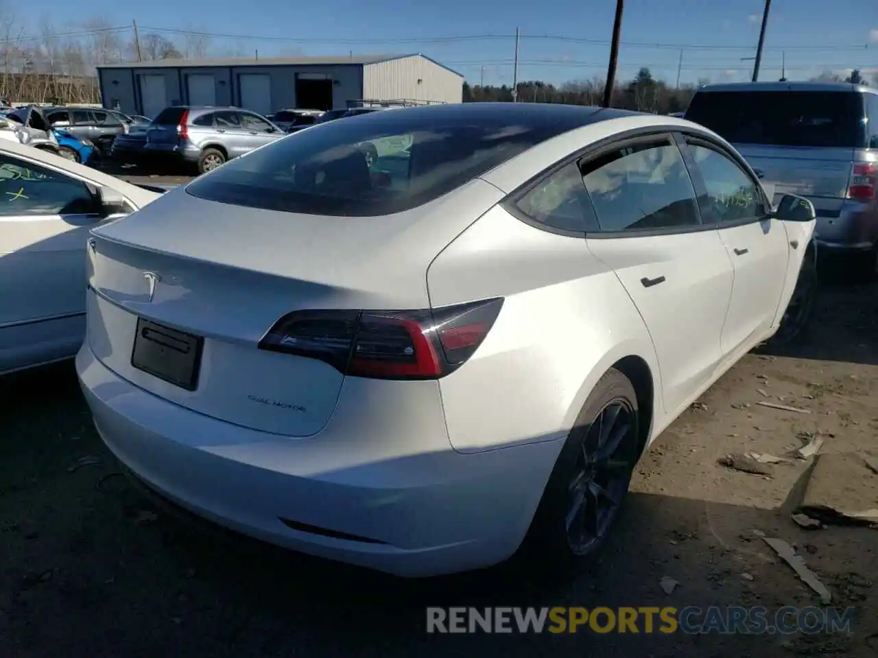 4 Photograph of a damaged car 5YJ3E1EB6MF055302 TESLA MODEL 3 2021