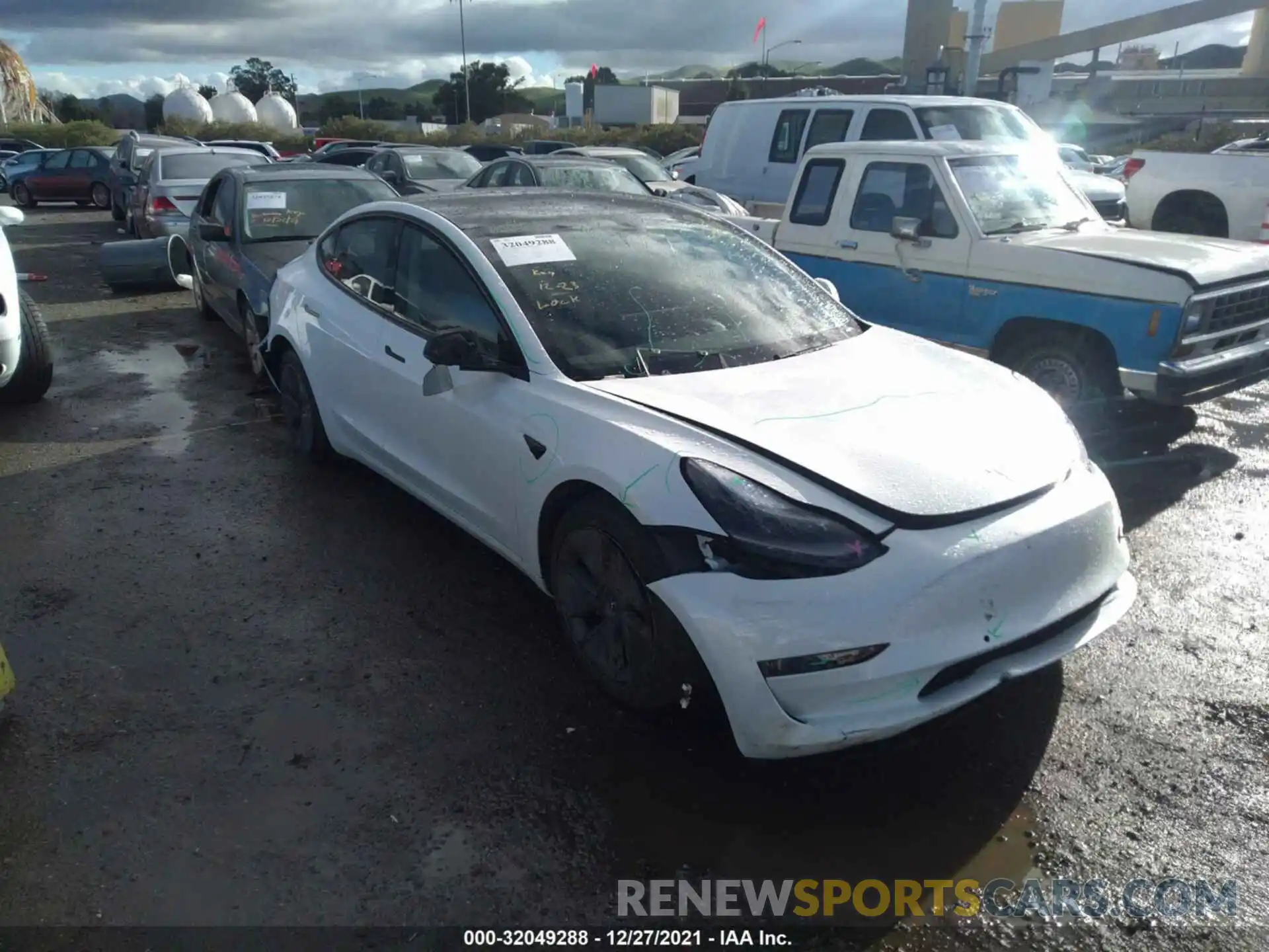 1 Фотография поврежденного автомобиля 5YJ3E1EB6MF075906 TESLA MODEL 3 2021