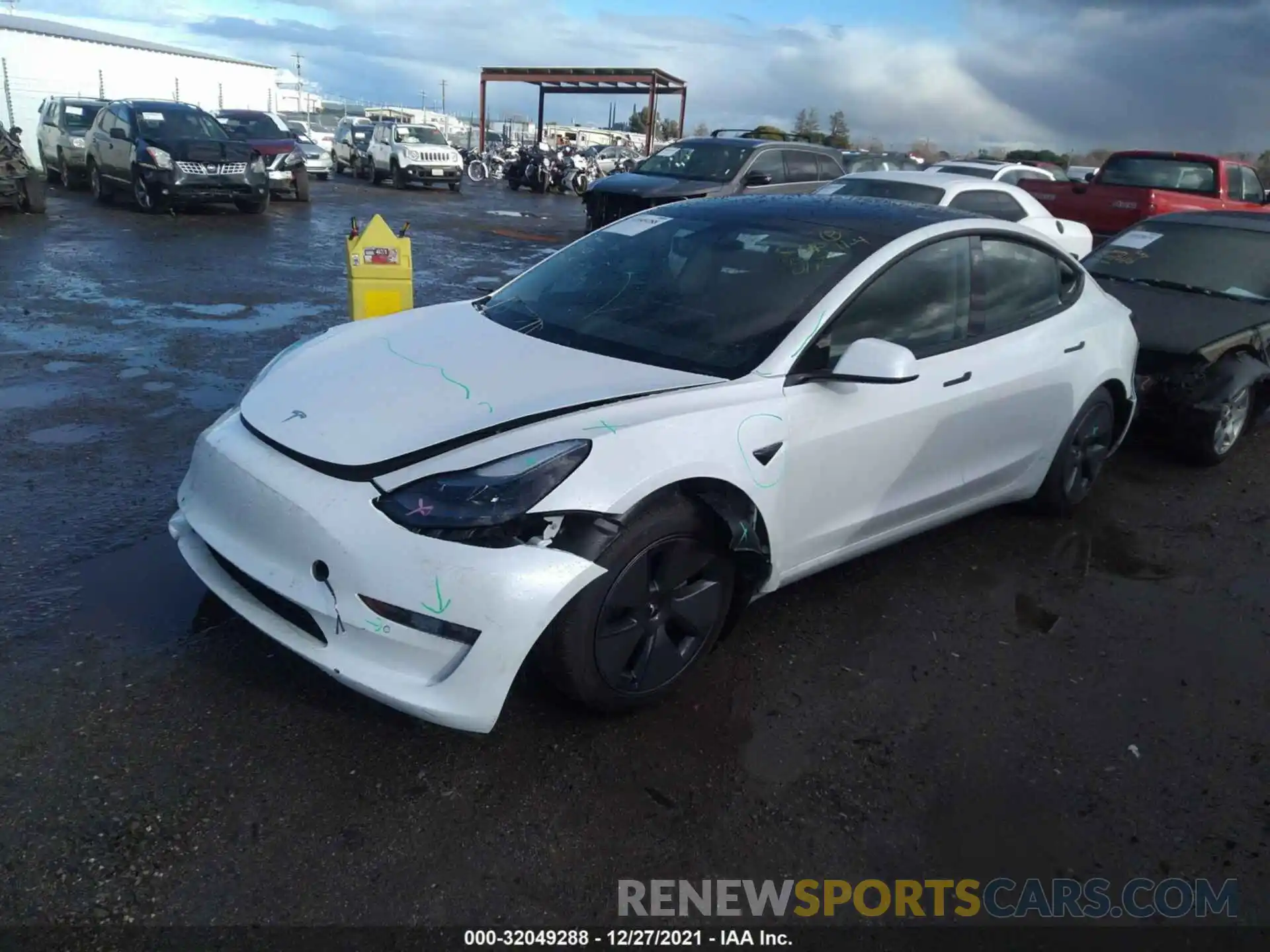 2 Фотография поврежденного автомобиля 5YJ3E1EB6MF075906 TESLA MODEL 3 2021