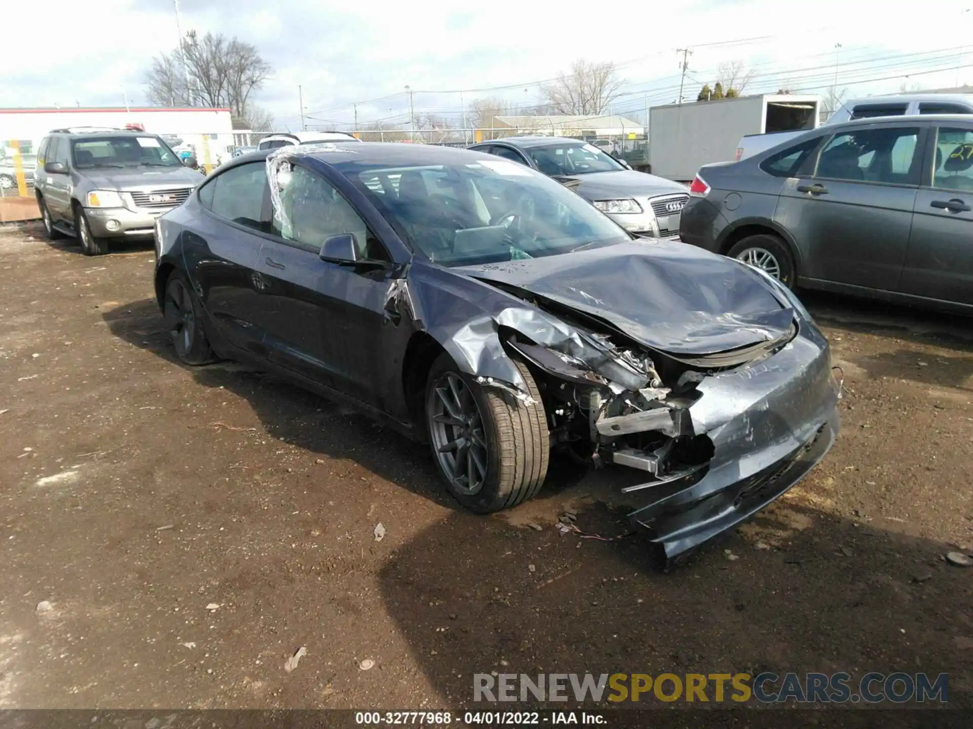 1 Photograph of a damaged car 5YJ3E1EB6MF836739 TESLA MODEL 3 2021