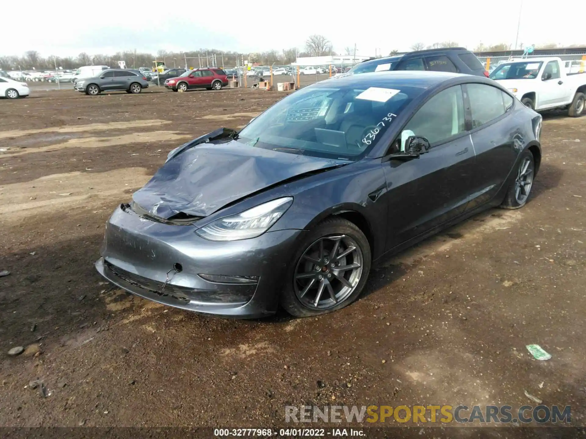 2 Photograph of a damaged car 5YJ3E1EB6MF836739 TESLA MODEL 3 2021