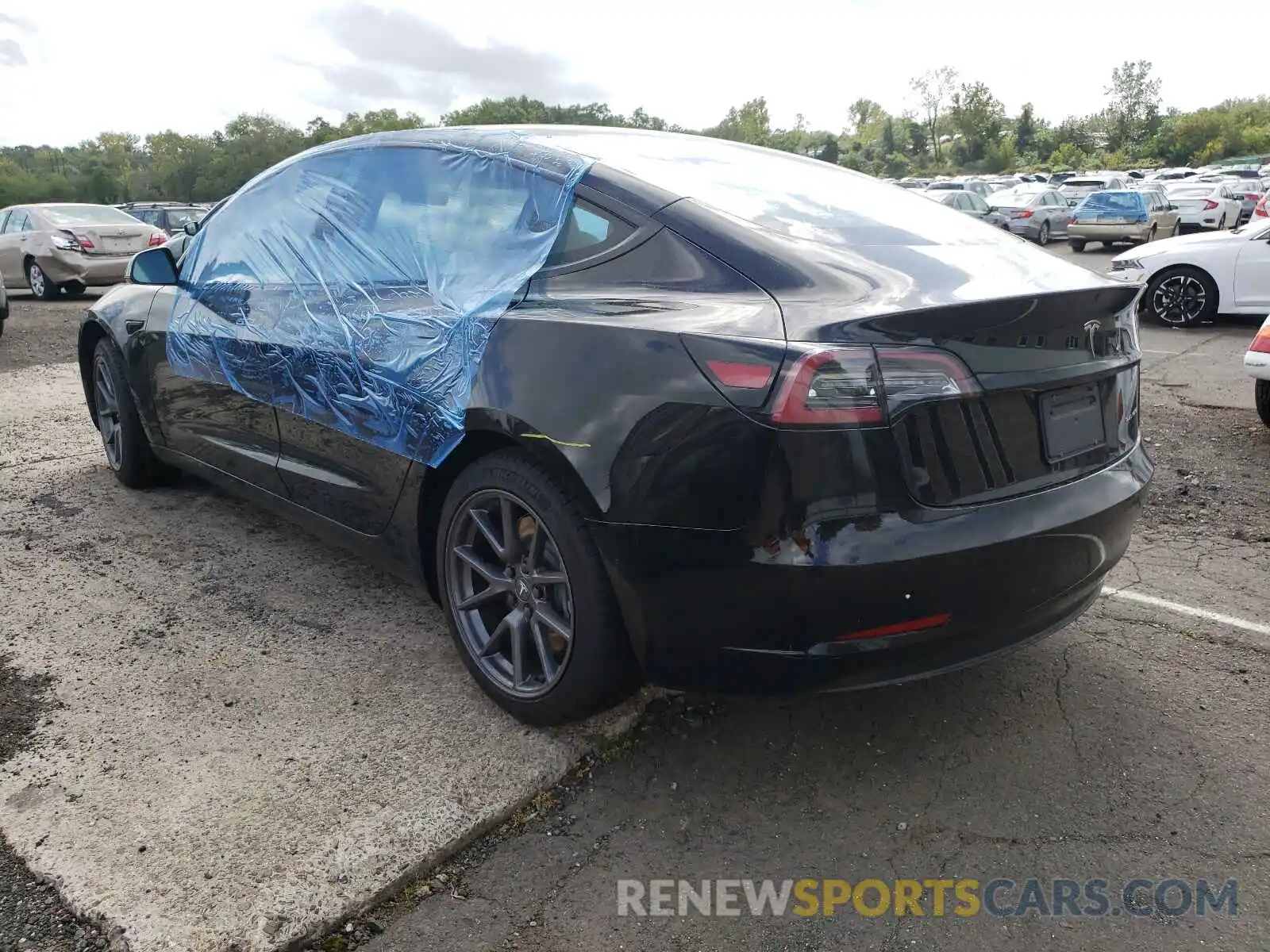 3 Photograph of a damaged car 5YJ3E1EB6MF848955 TESLA MODEL 3 2021