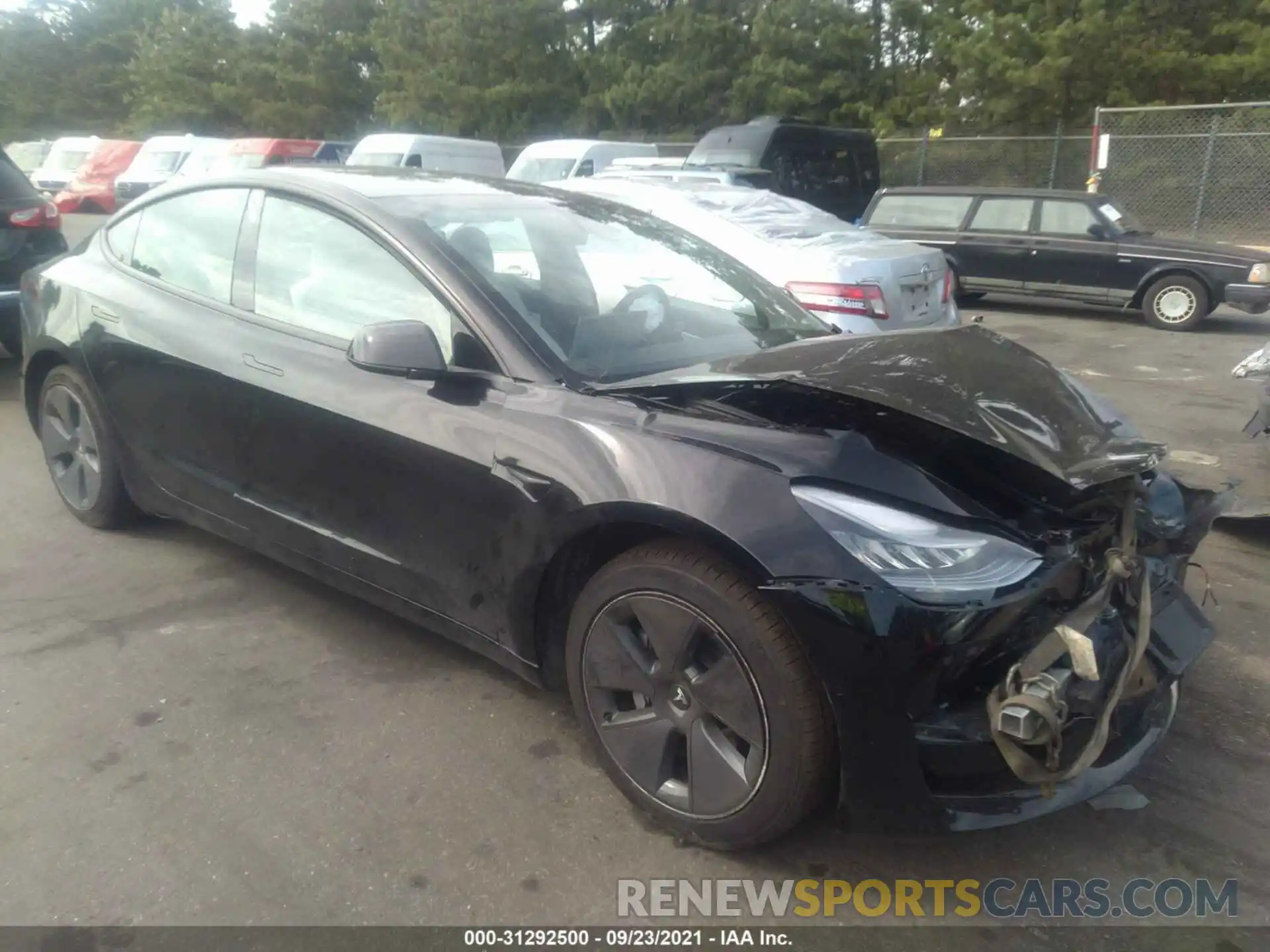 1 Photograph of a damaged car 5YJ3E1EB6MF858482 TESLA MODEL 3 2021