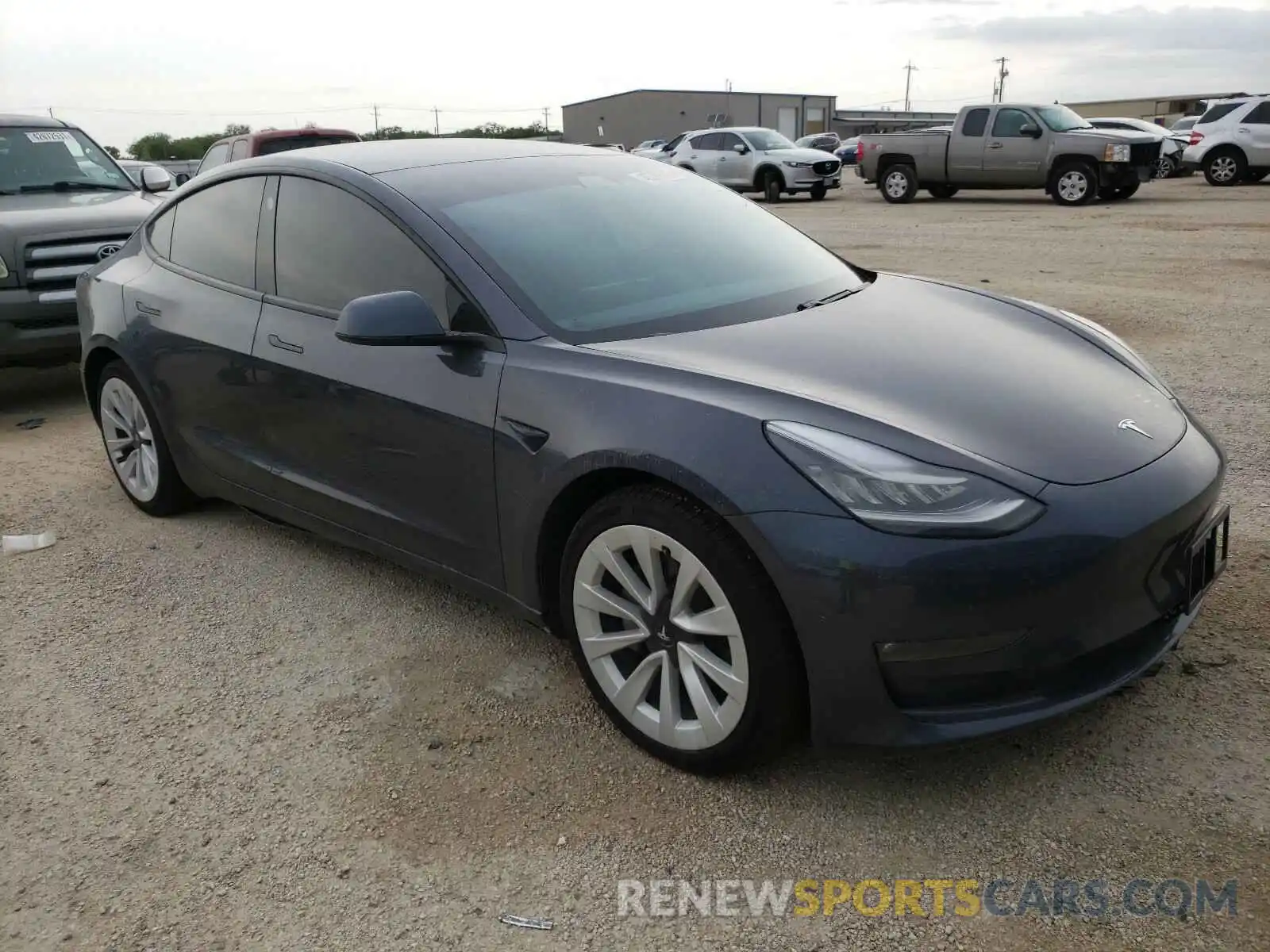 1 Photograph of a damaged car 5YJ3E1EB6MF862628 TESLA MODEL 3 2021