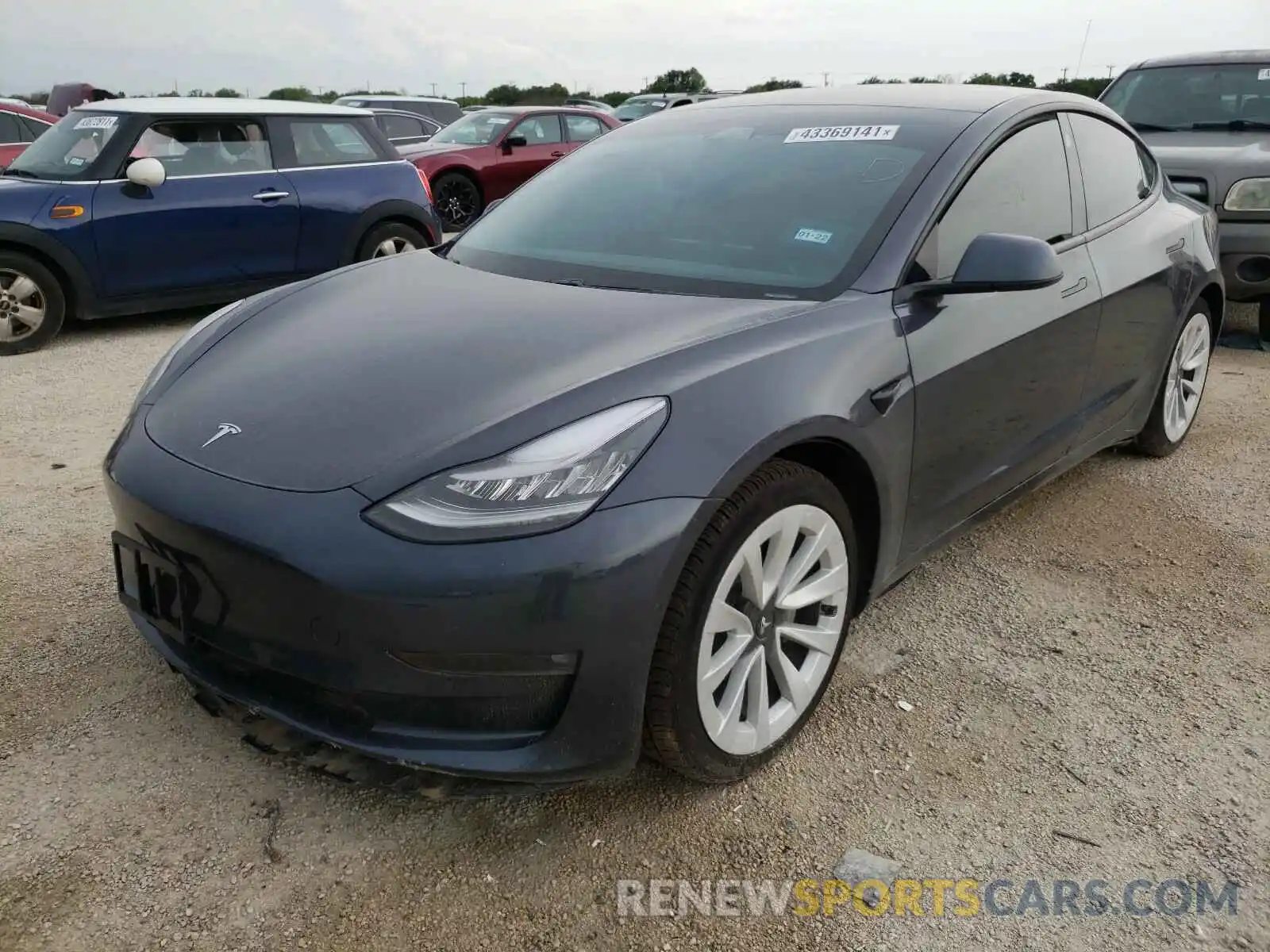 2 Photograph of a damaged car 5YJ3E1EB6MF862628 TESLA MODEL 3 2021