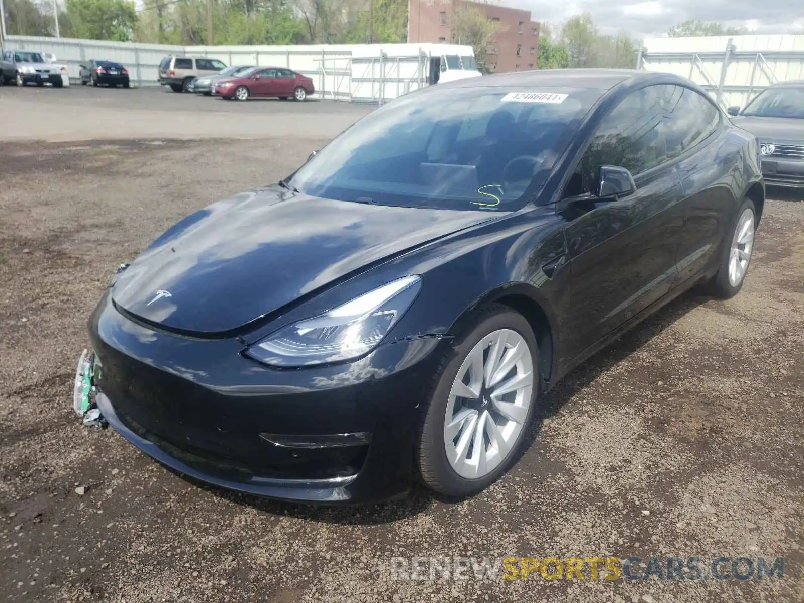 2 Photograph of a damaged car 5YJ3E1EB6MF901878 TESLA MODEL 3 2021